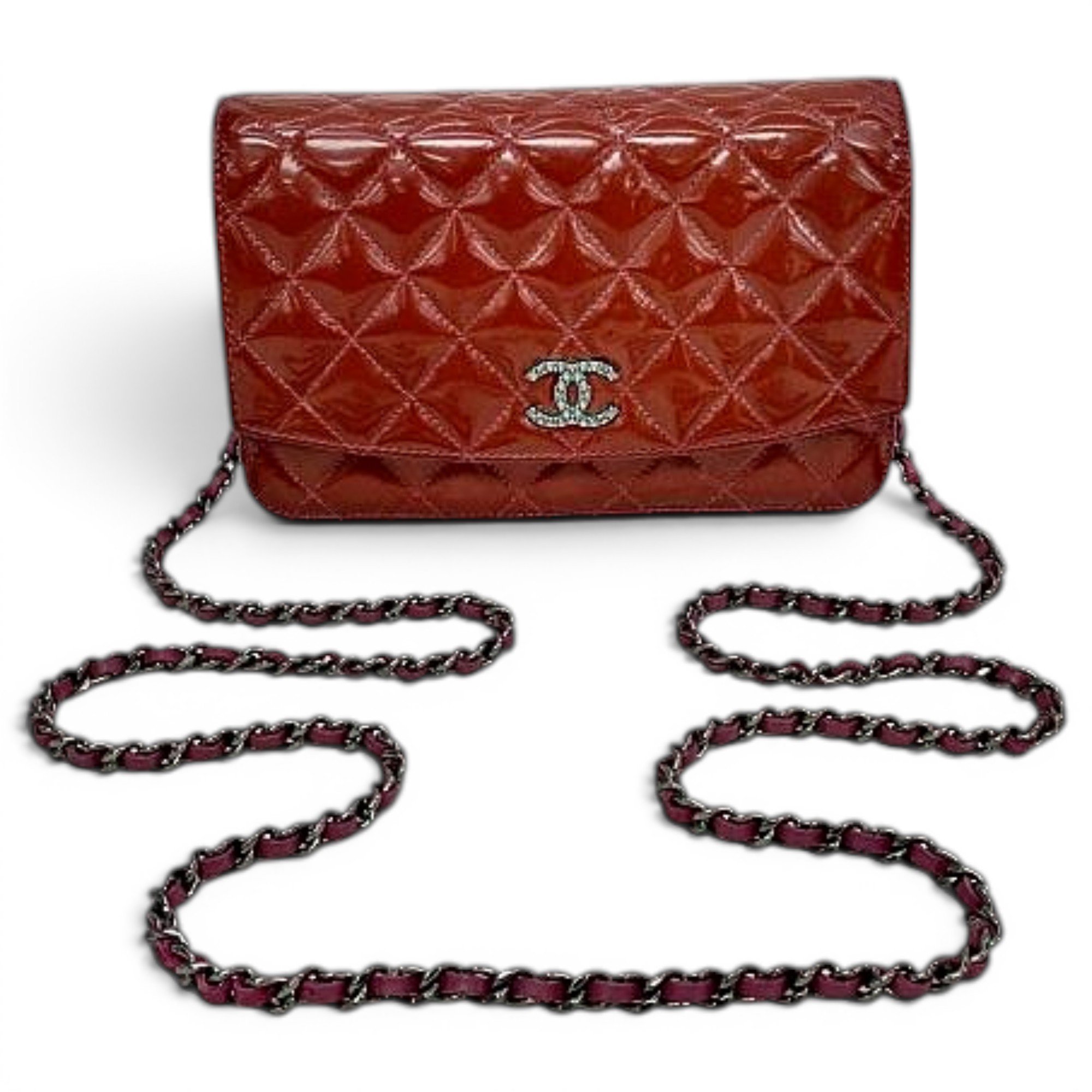 Wallet On Chain Timeless/Classique patent leather crossbody bag