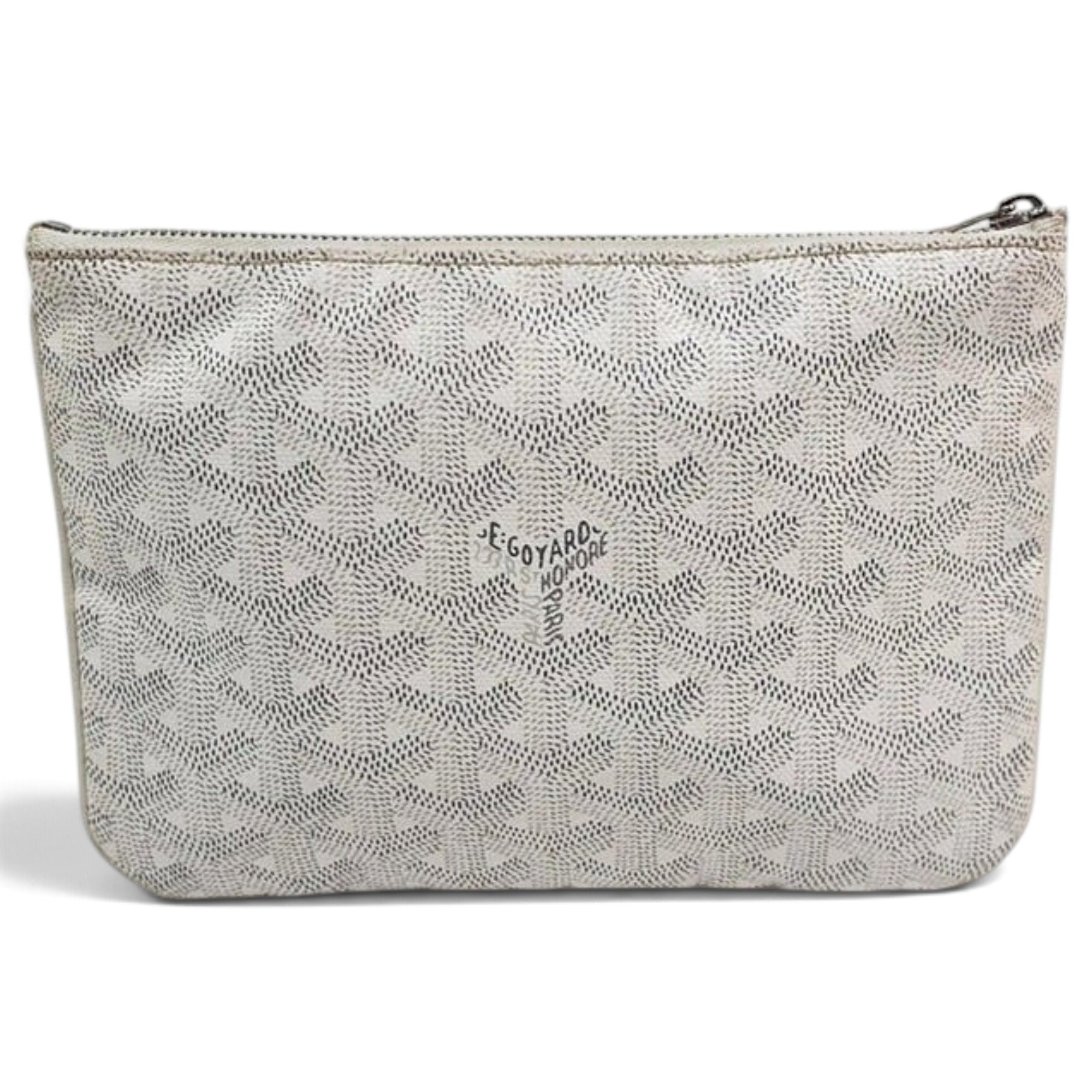 Goyard Sénat leather clutch bag