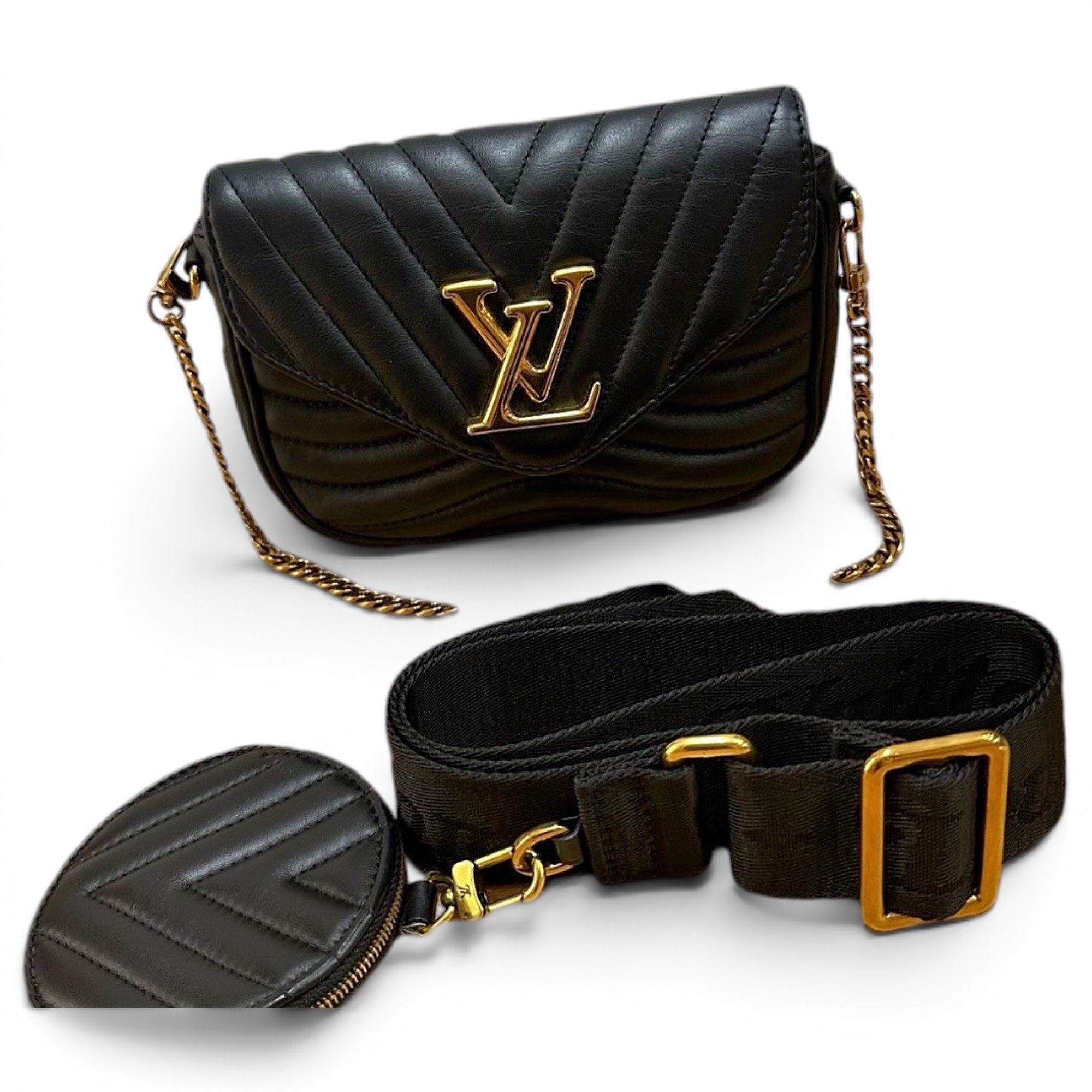 Multi-Pochette New Wave leather handbag