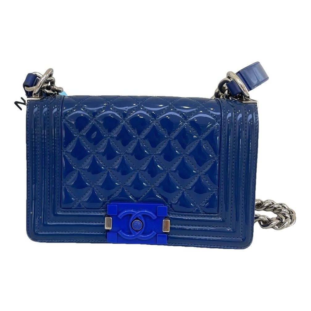 Boy patent leather crossbody bag