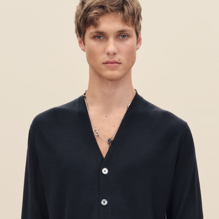 Marine "Detail H" Buttoned Cardigan
