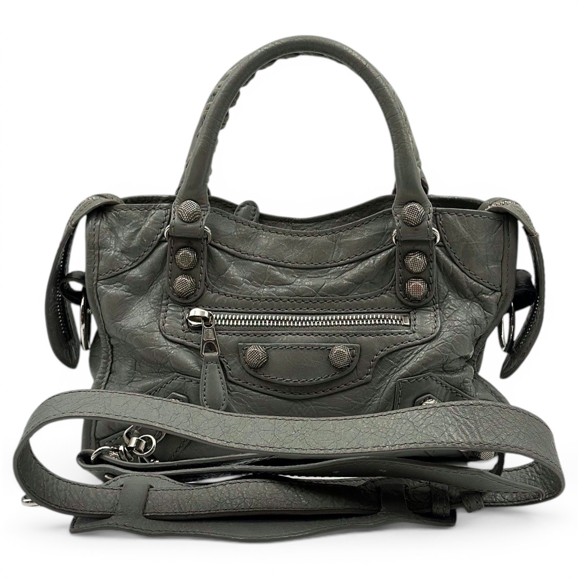City leather handbag