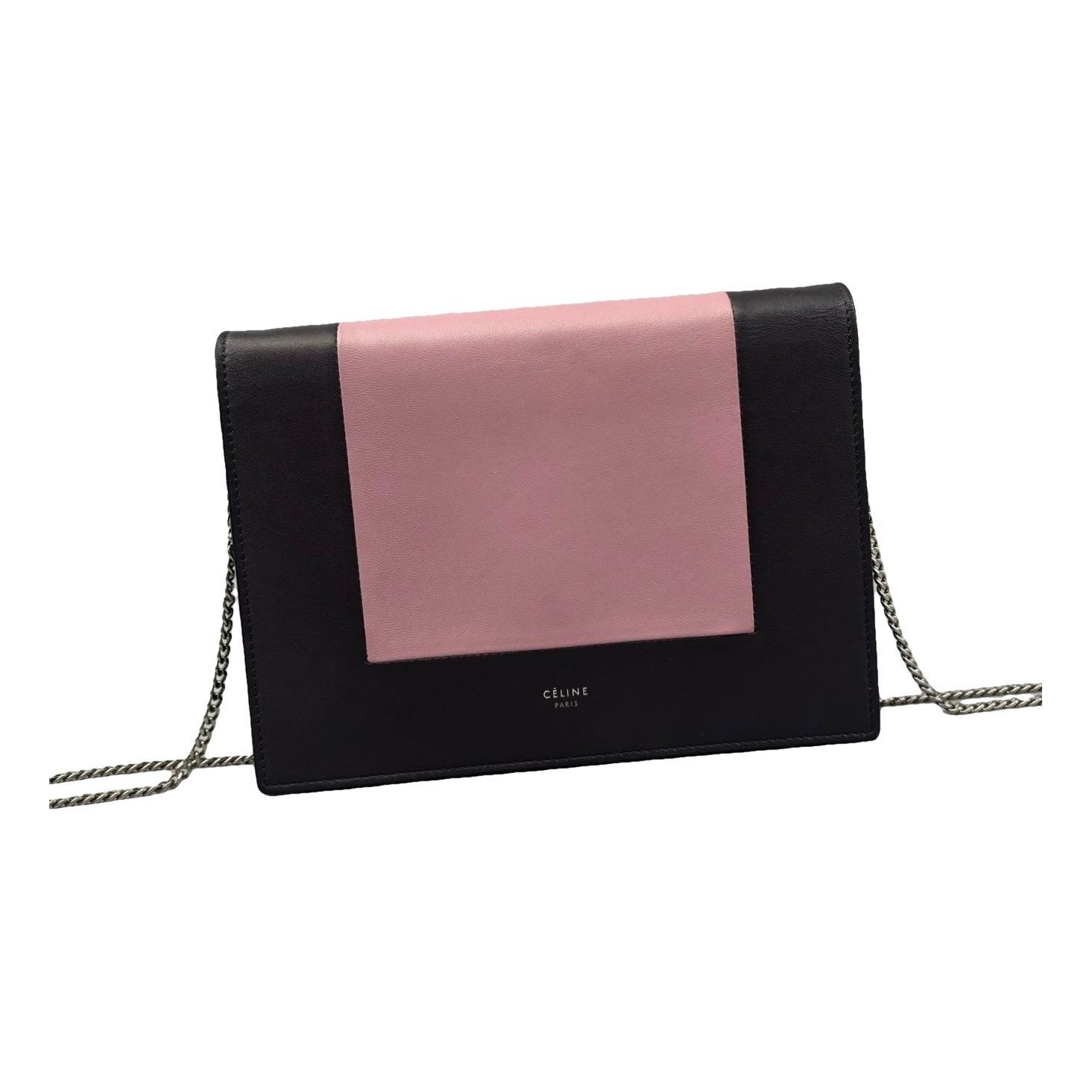 Frame leather handbag