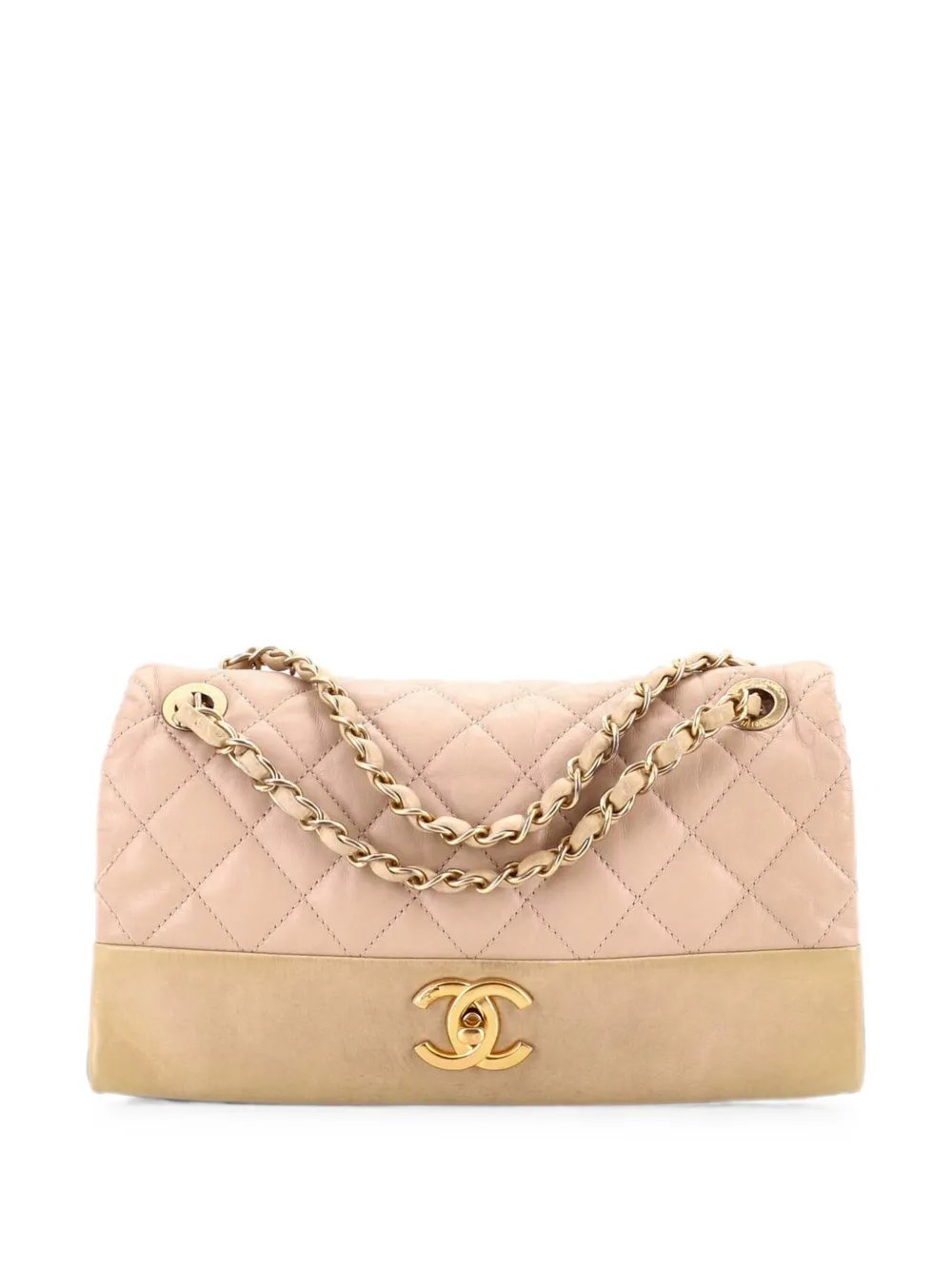 Soft Elegance Flap Bag Quilted Distressed Calfskin Jumbo shoulder bag