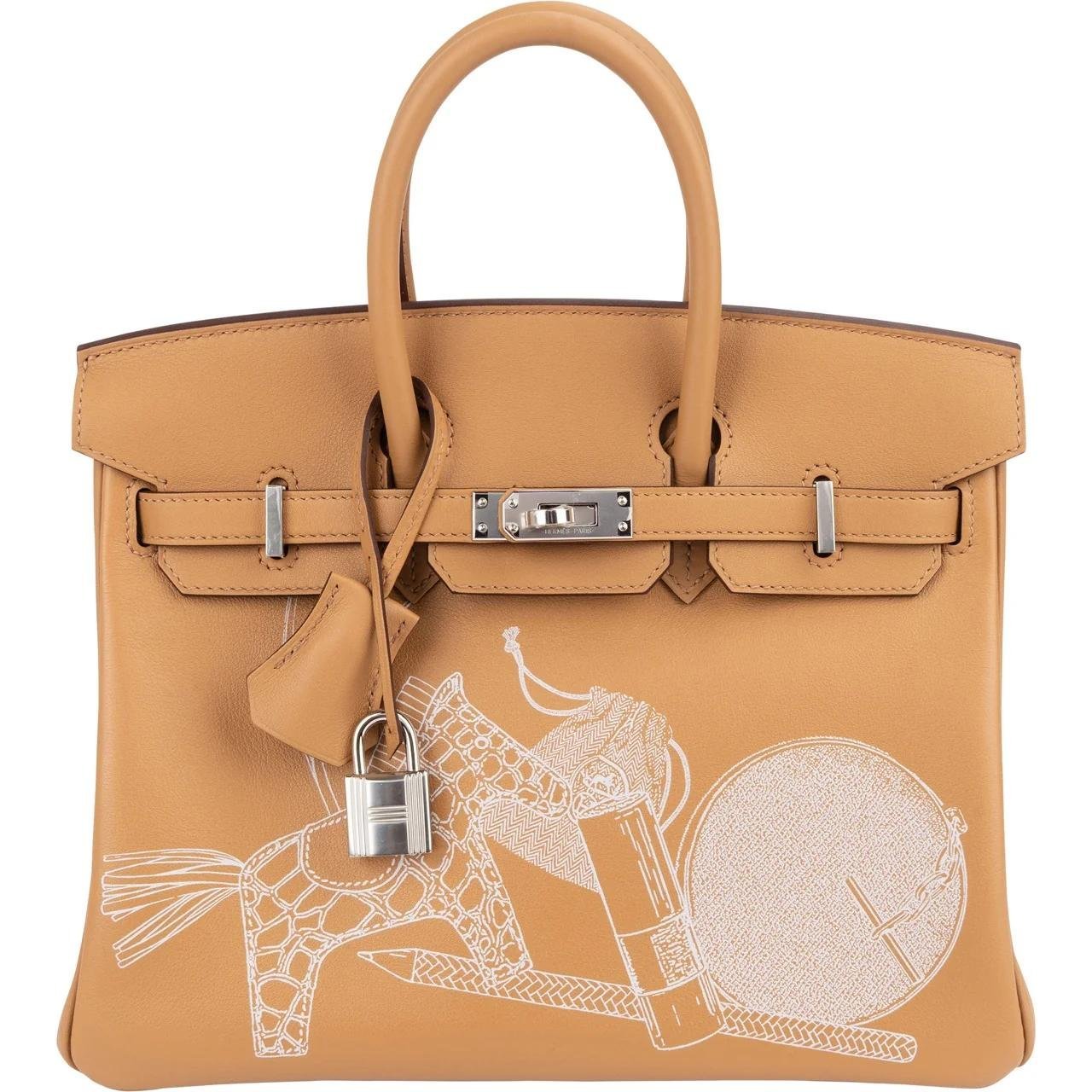 Birkin 25 leather handbag