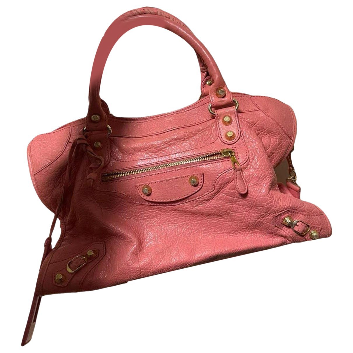 City leather handbag