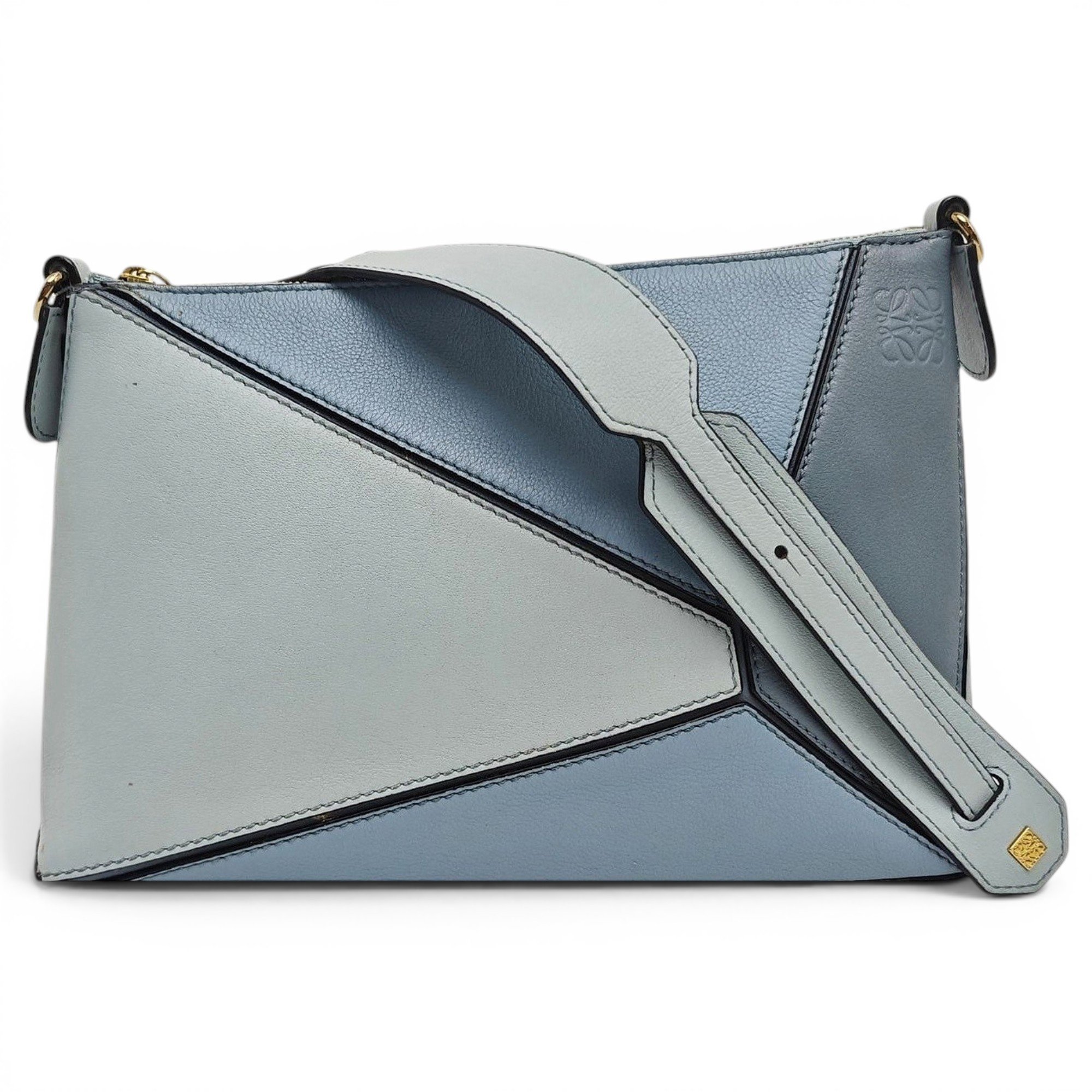 Puzzle leather handbag