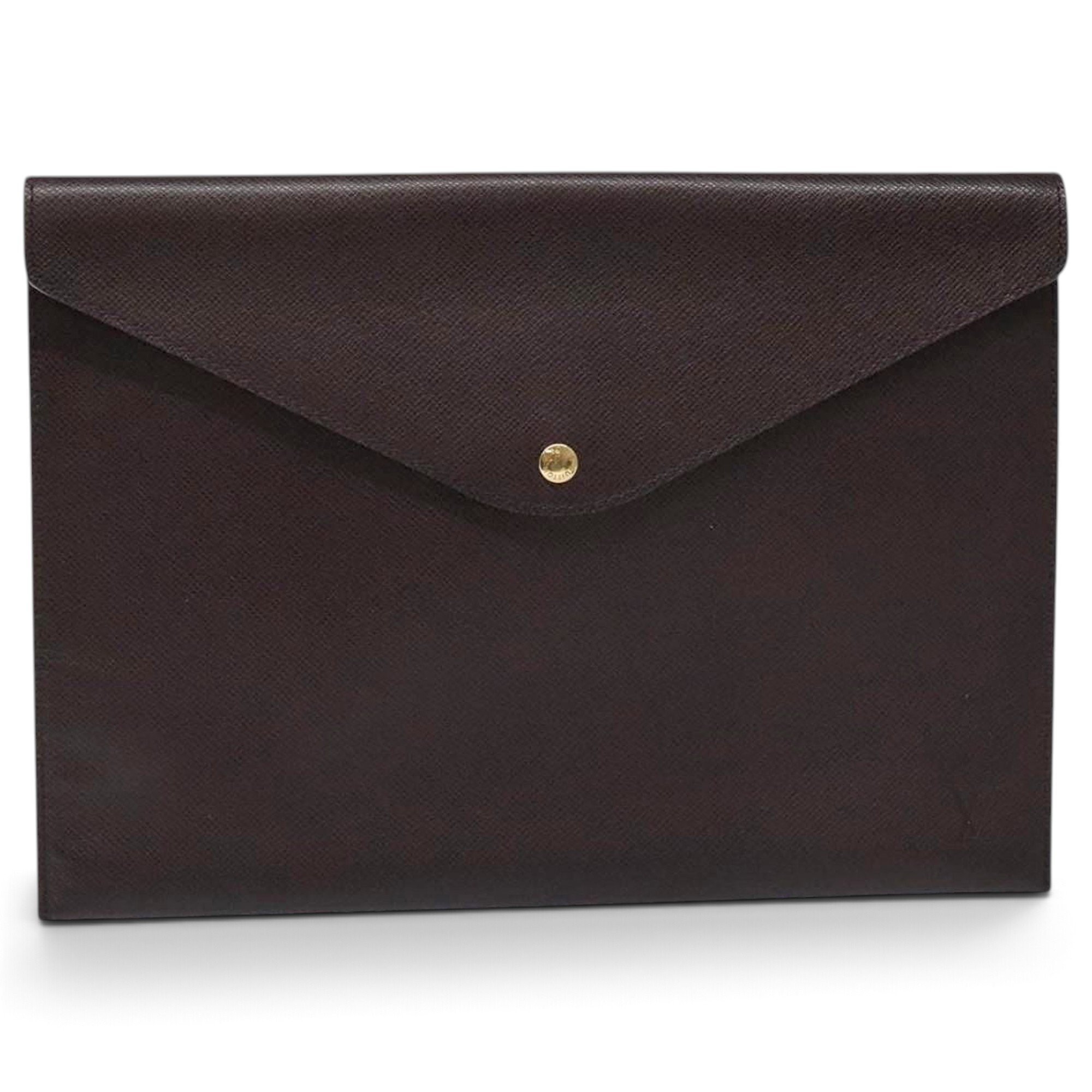Leather clutch bag