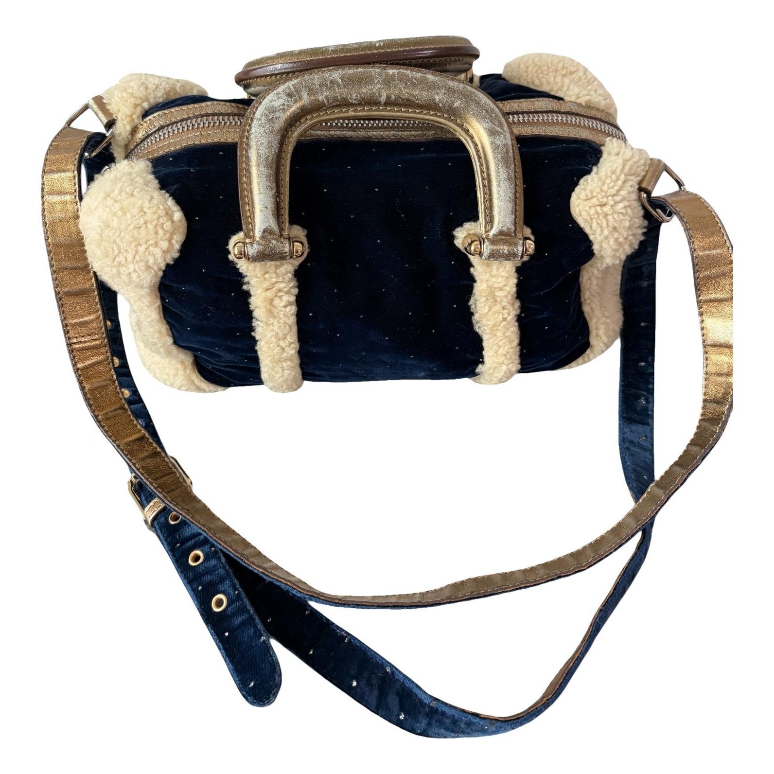 Forever Bauletto velvet handbag