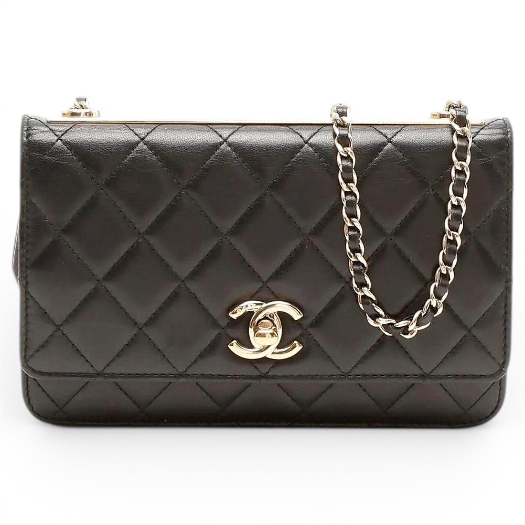 Trendy CC Wallet on Chain leather crossbody bag