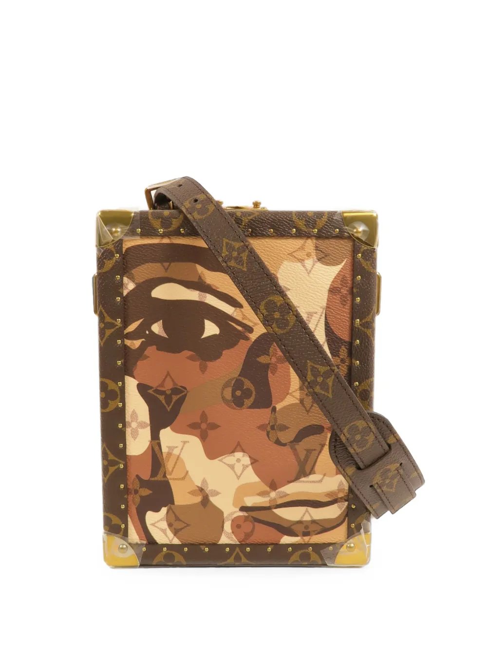 Monogram vertical box shoulder bag