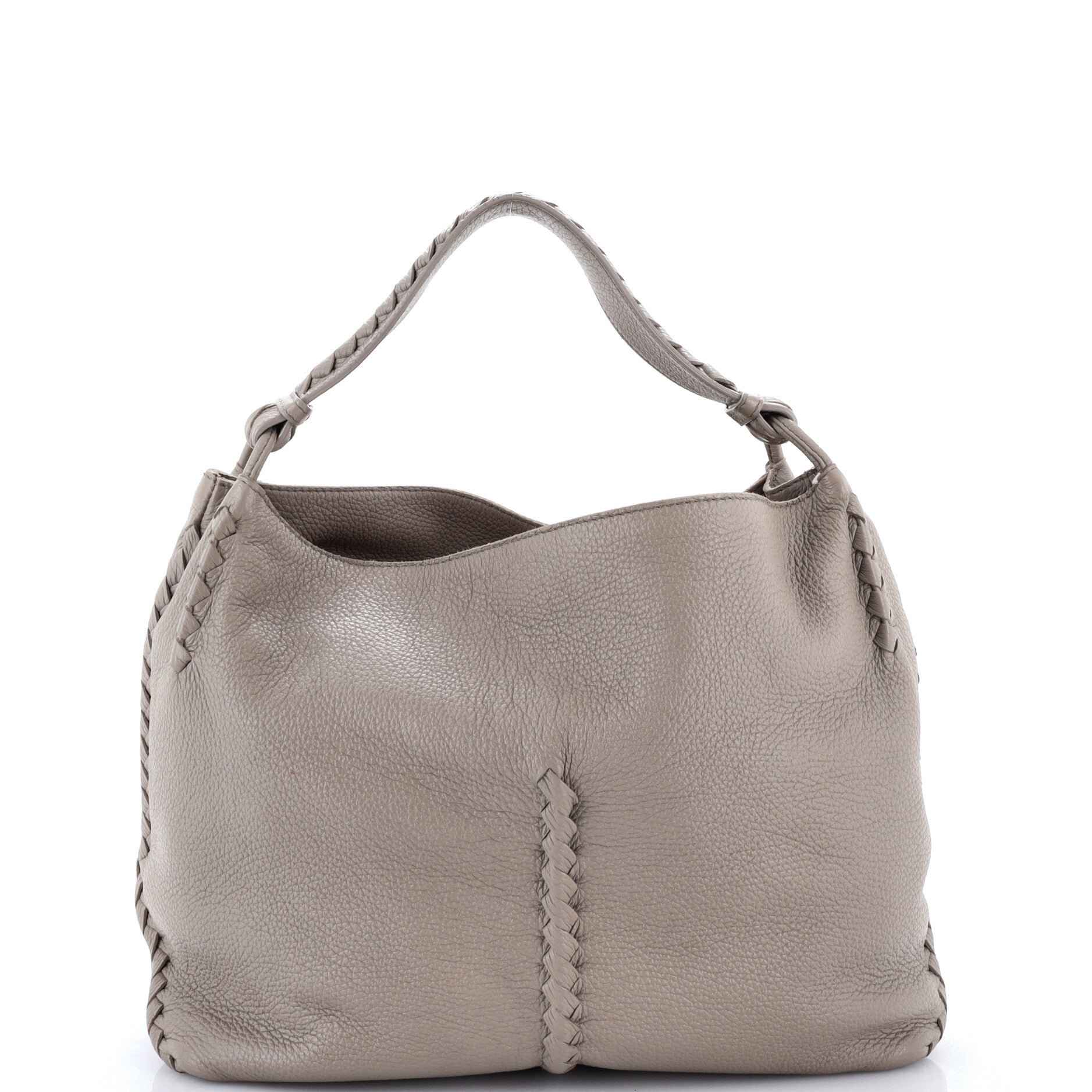 Open Hobo Cervo with Intrecciato Detail Medium