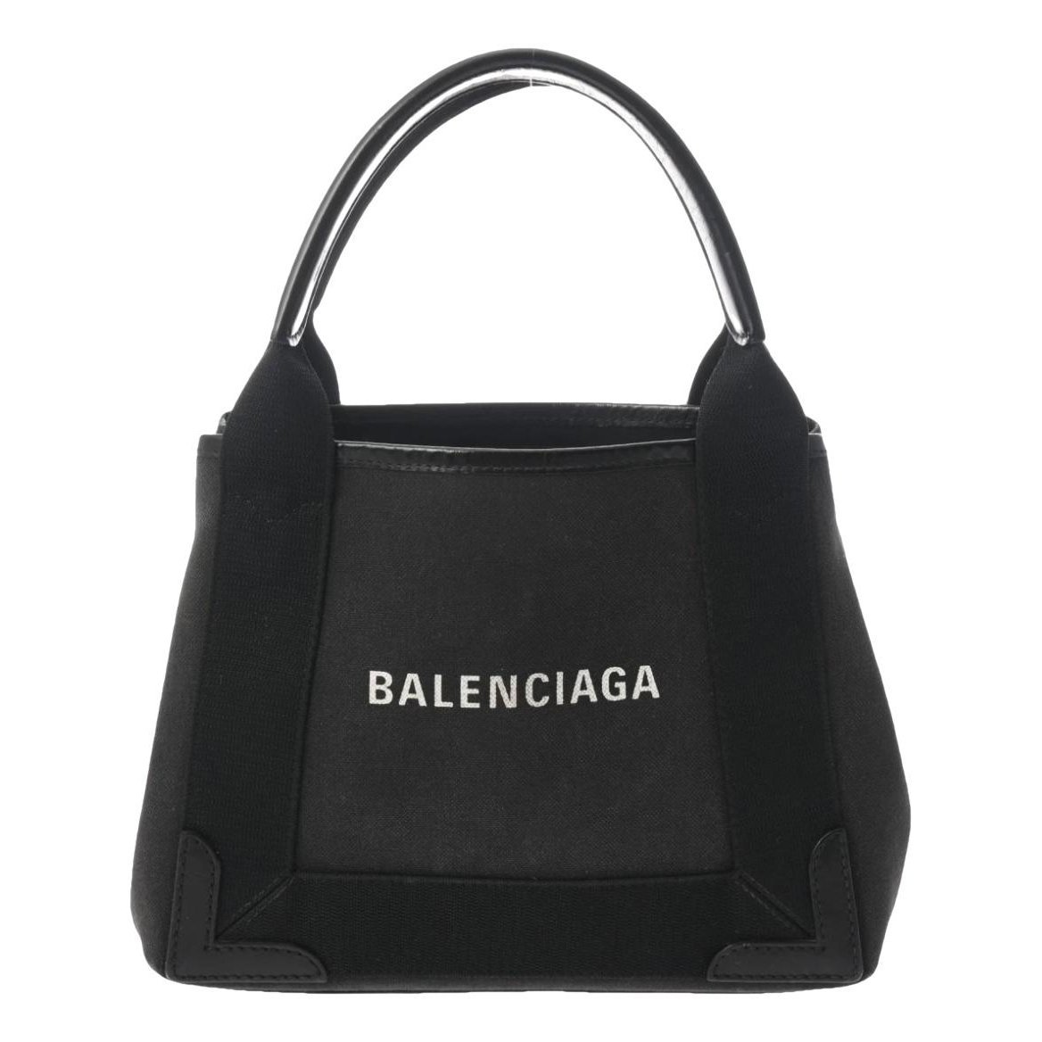 Navy cabas linen handbag