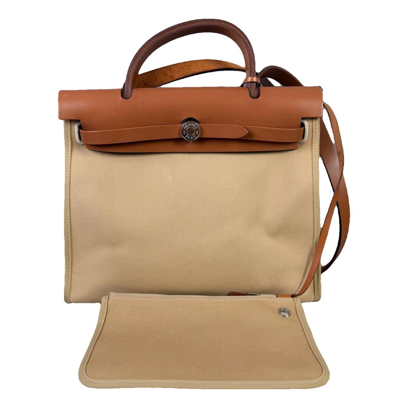 Hermes Herbag leather handbag