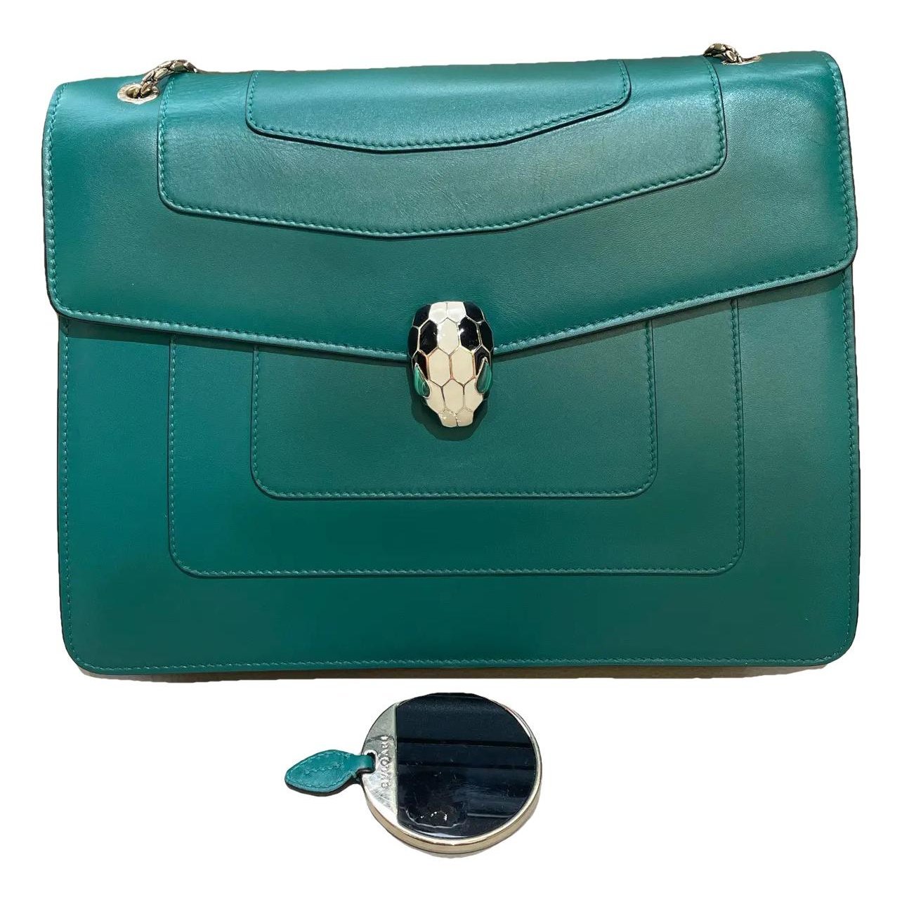 Serpenti leather handbag