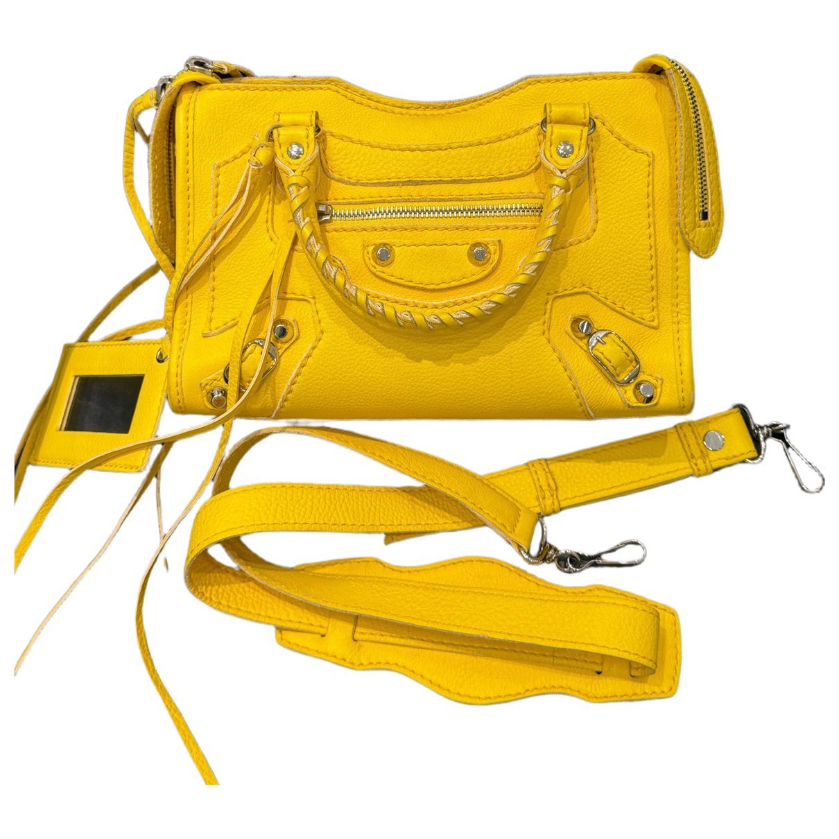 City leather handbag