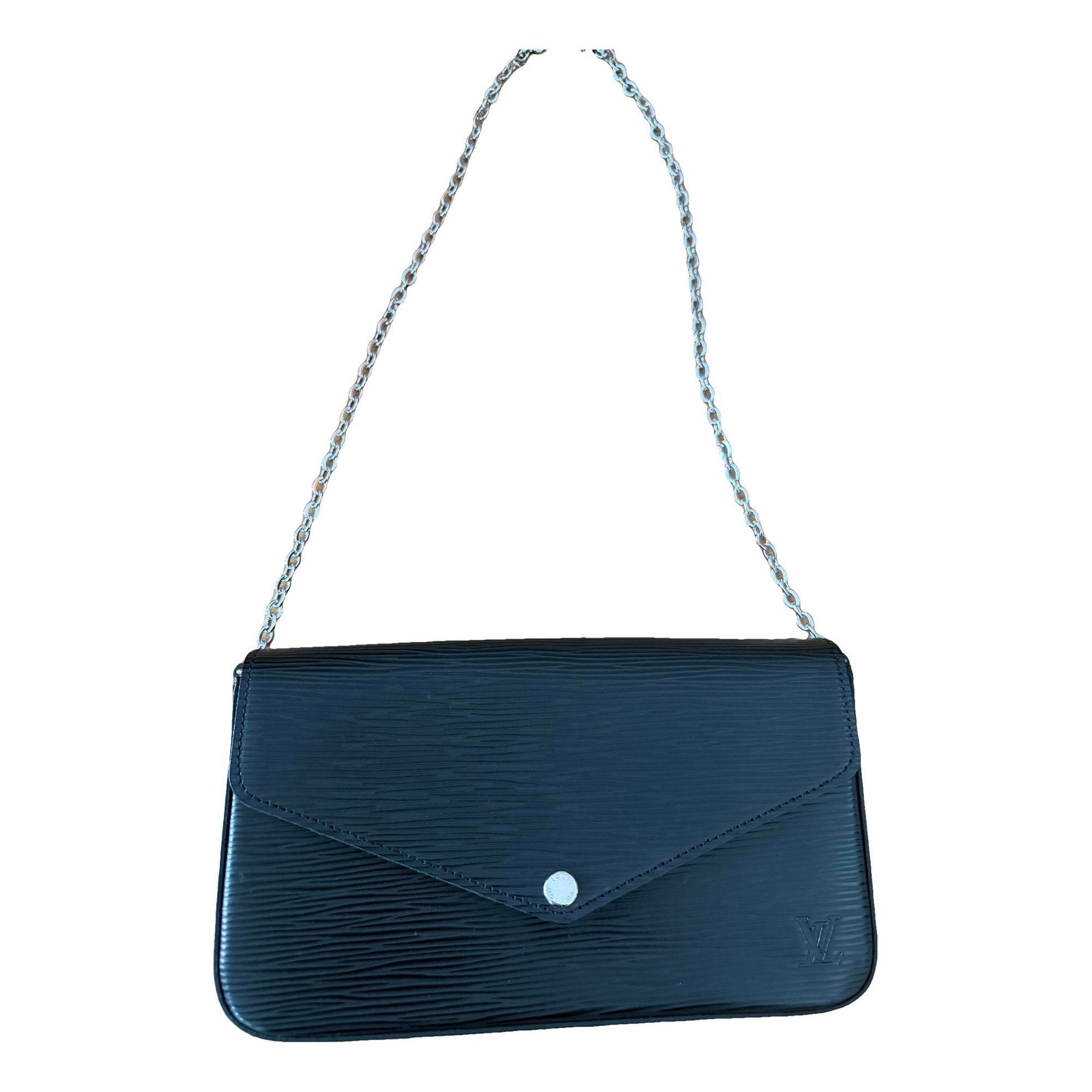 Leather clutch bag