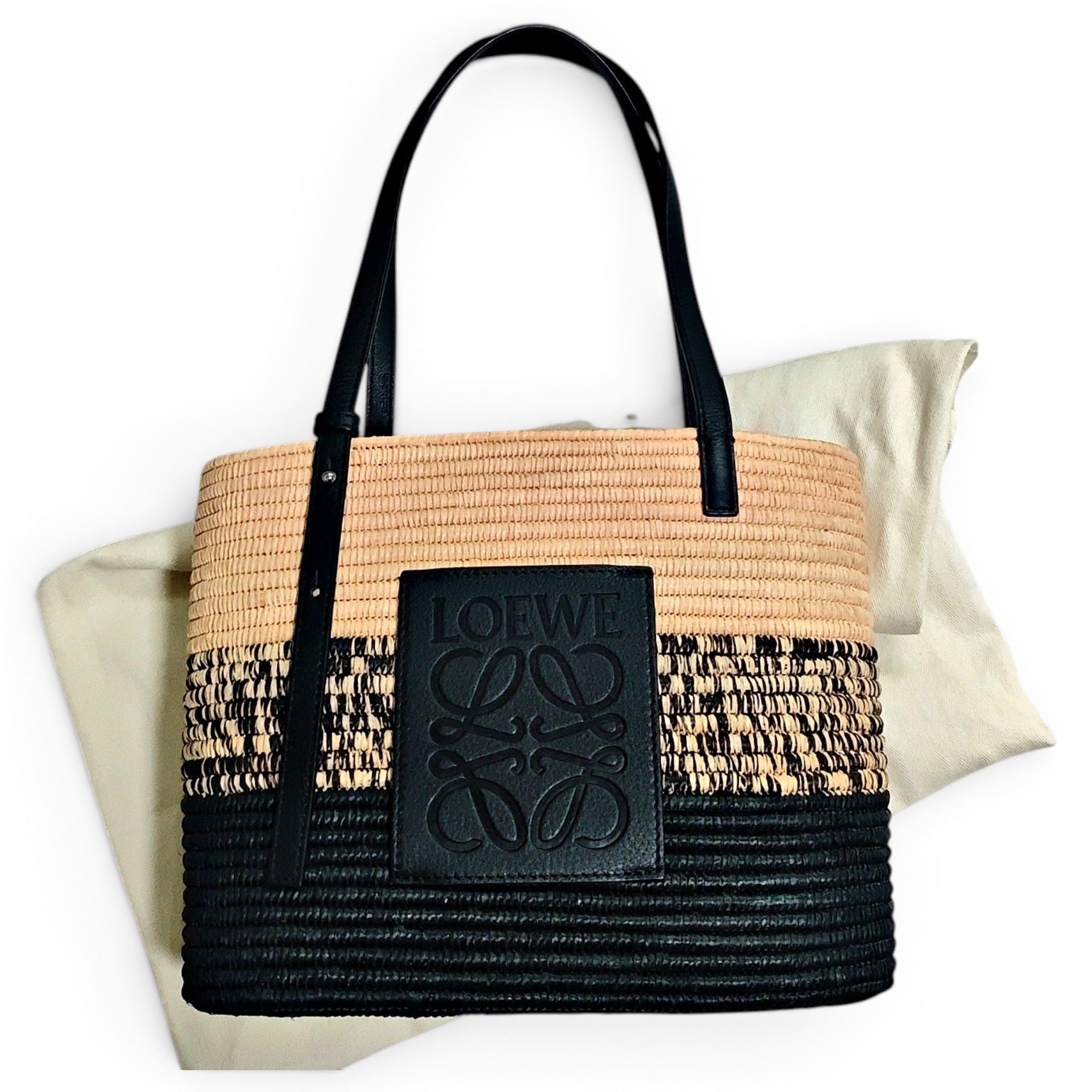 Anagram Basket linen handbag