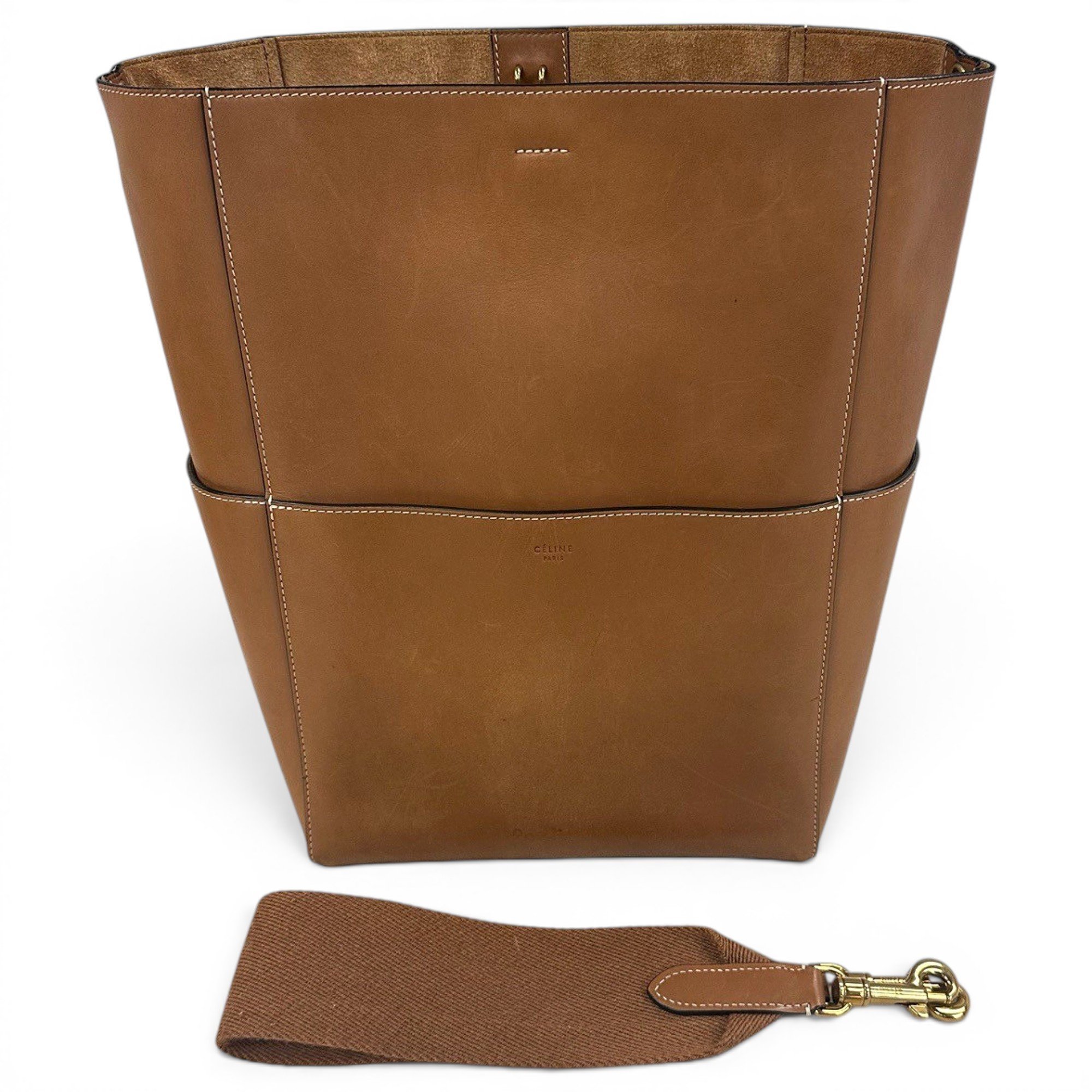 Seau Sangle leather handbag