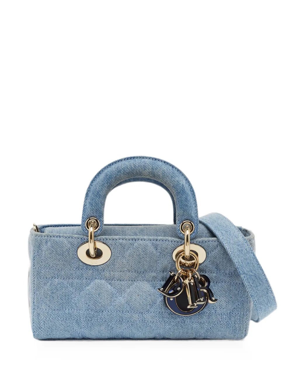 2023 small Lady D-Joy cannage denim tote bag