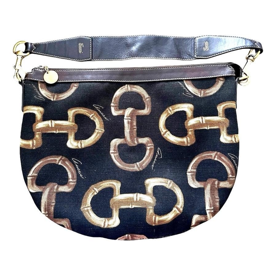 Vintage Bamboo Hobo cloth handbag