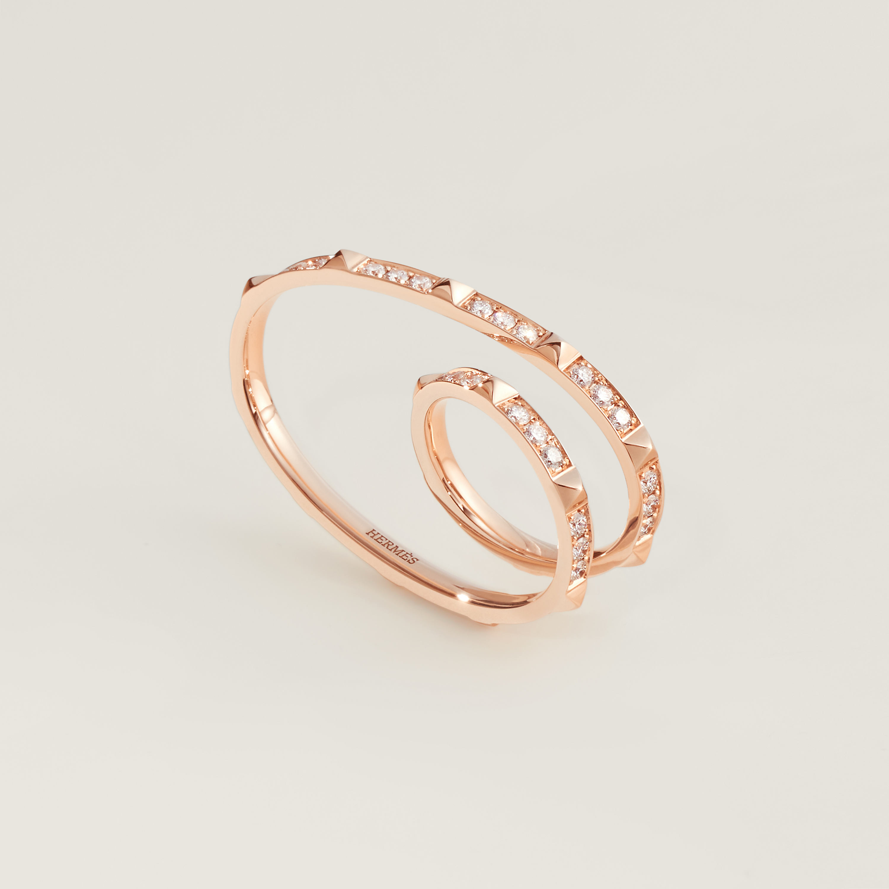 Hermès Clou d'H double ring