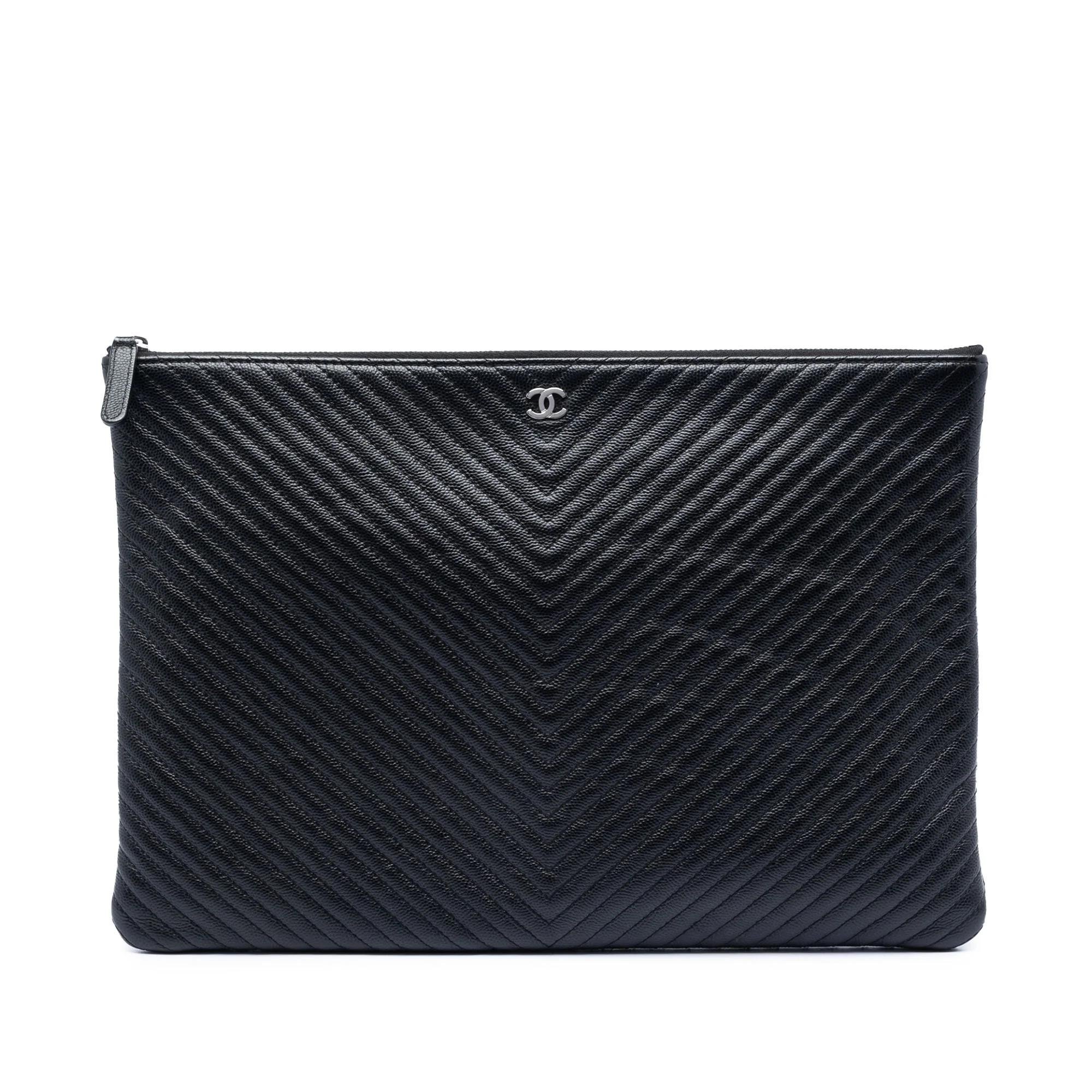 Leather clutch bag