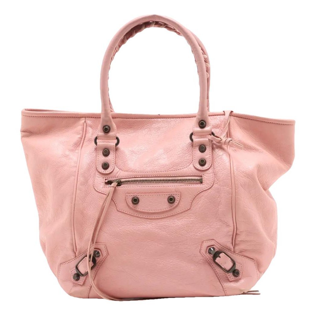 City leather handbag