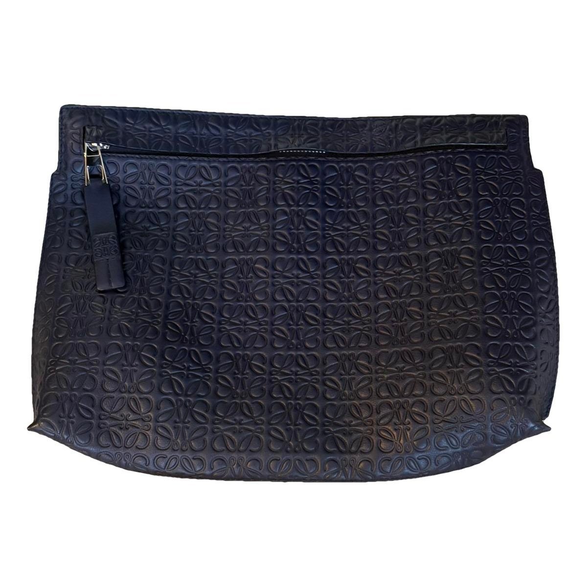 T Pouch leather clutch bag