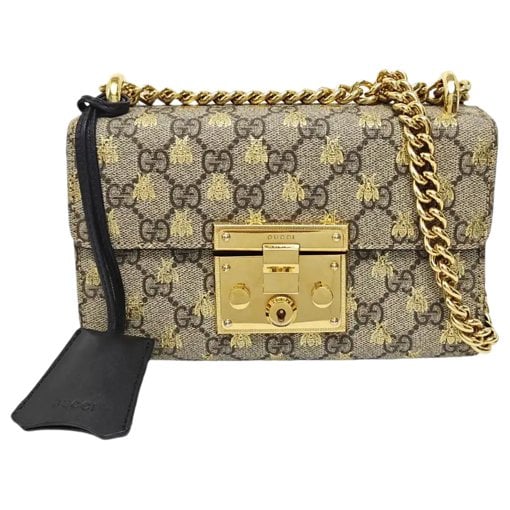 Padlock leather handbag