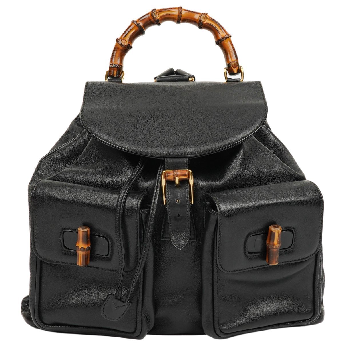 Vintage Bamboo leather backpack