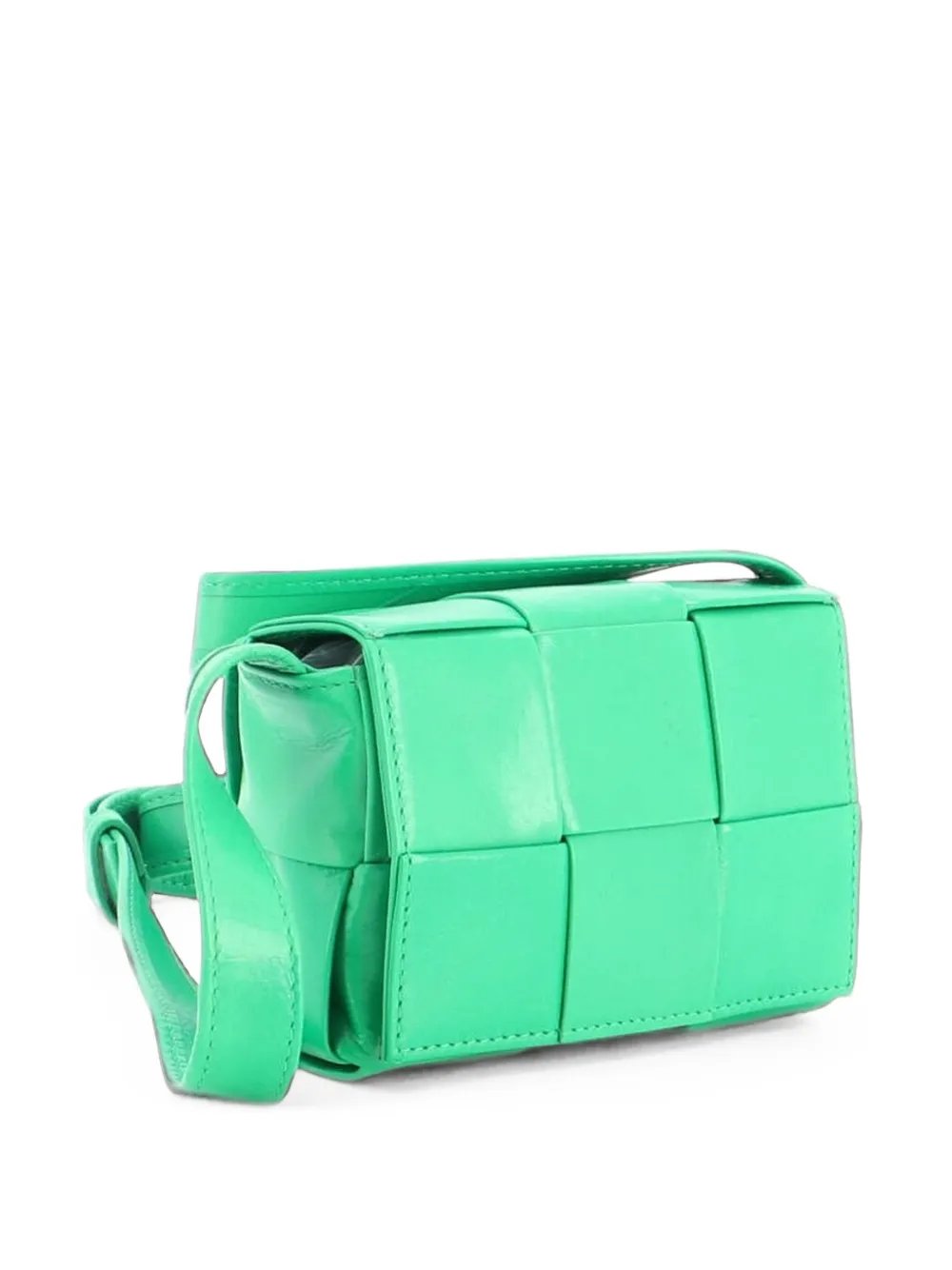 Bottega Veneta Cassette Maxi Intrecciato Leather Candy crossbody bag