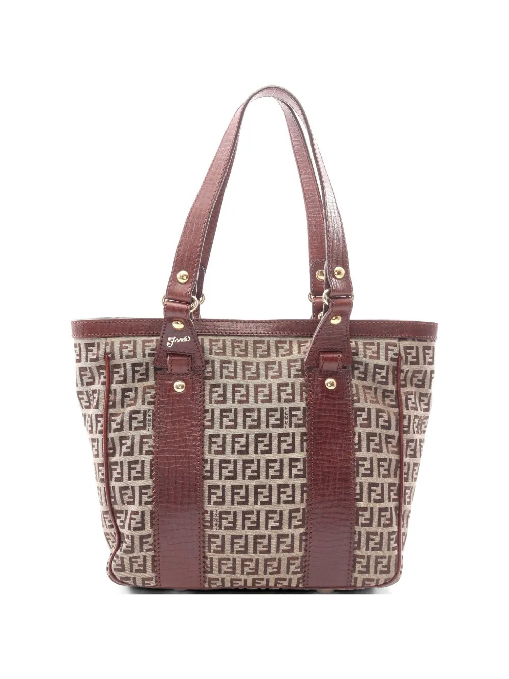 2000s Zucchino leather-trim tote bag