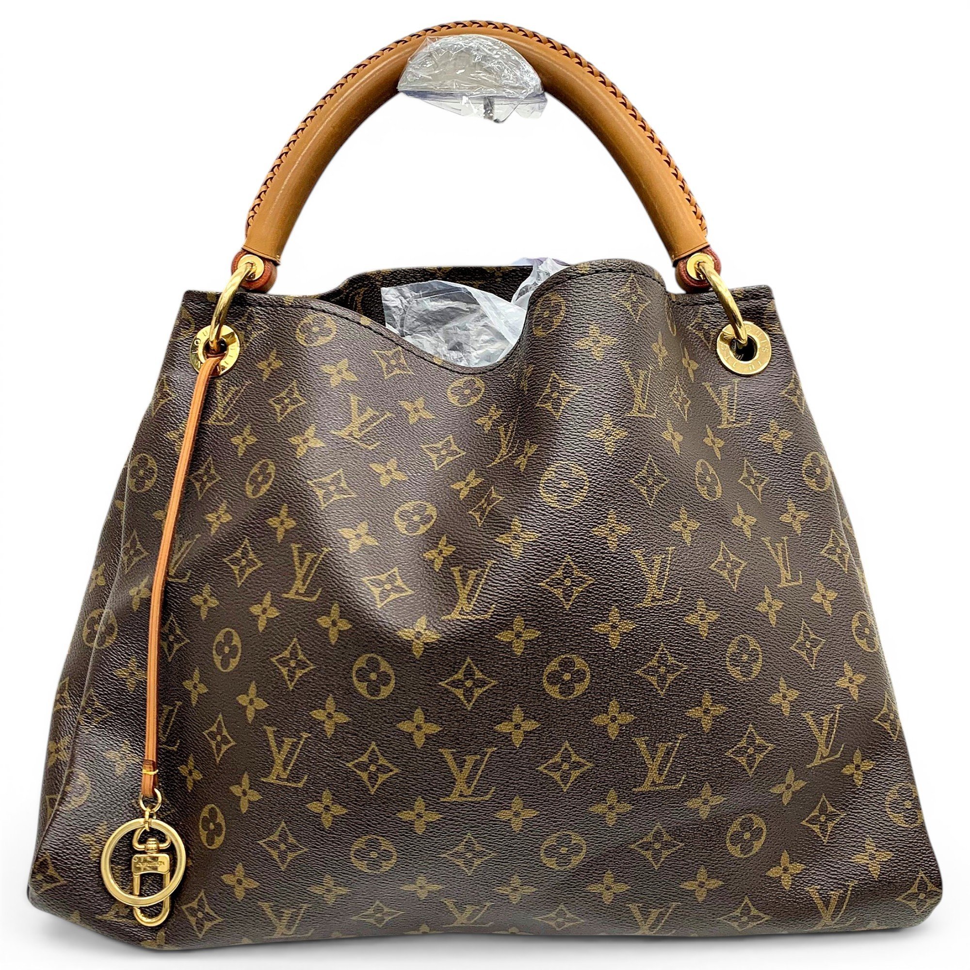 Artsy leather handbag