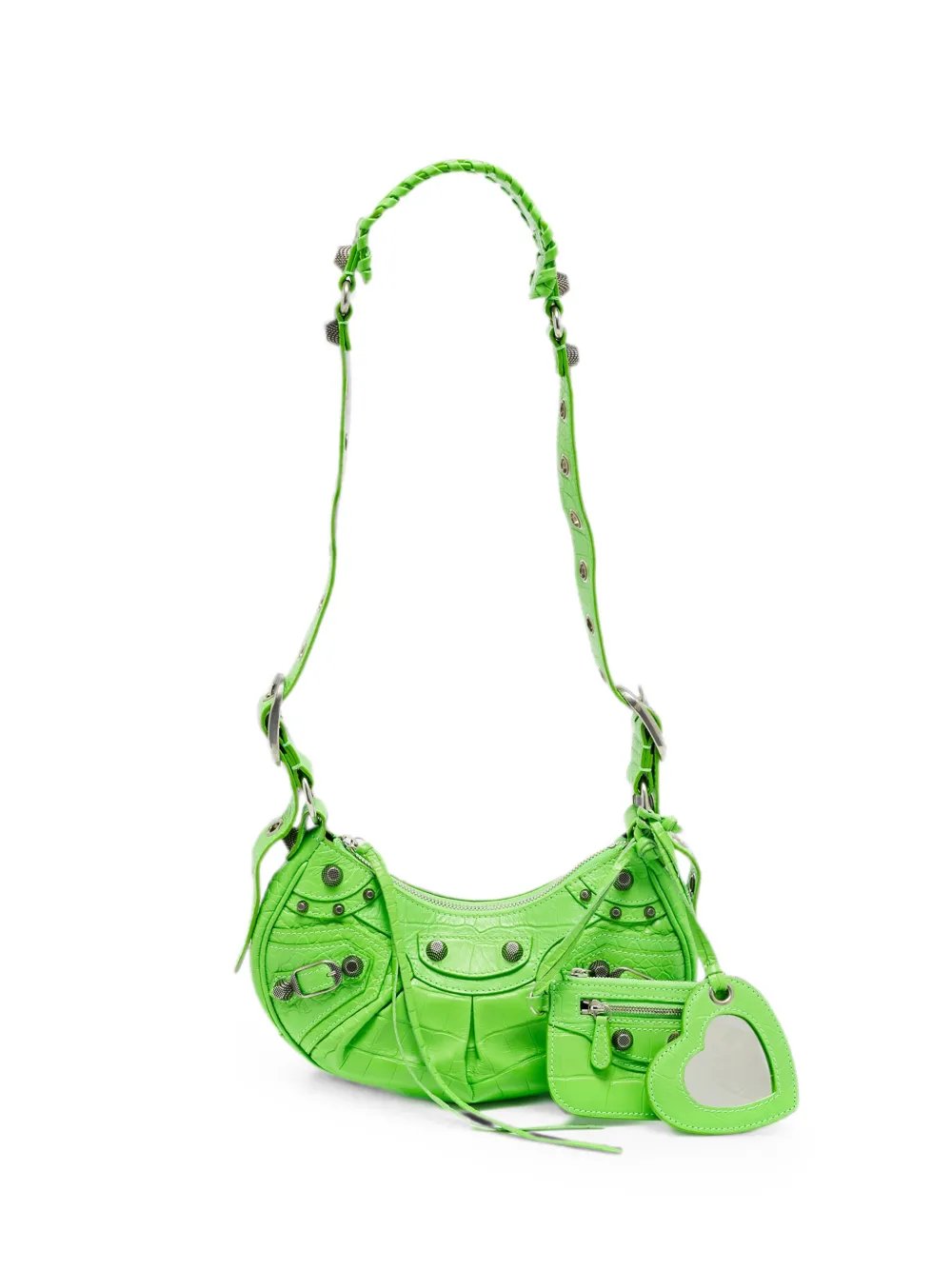 Le Cagole croc-embossed shoulder bag