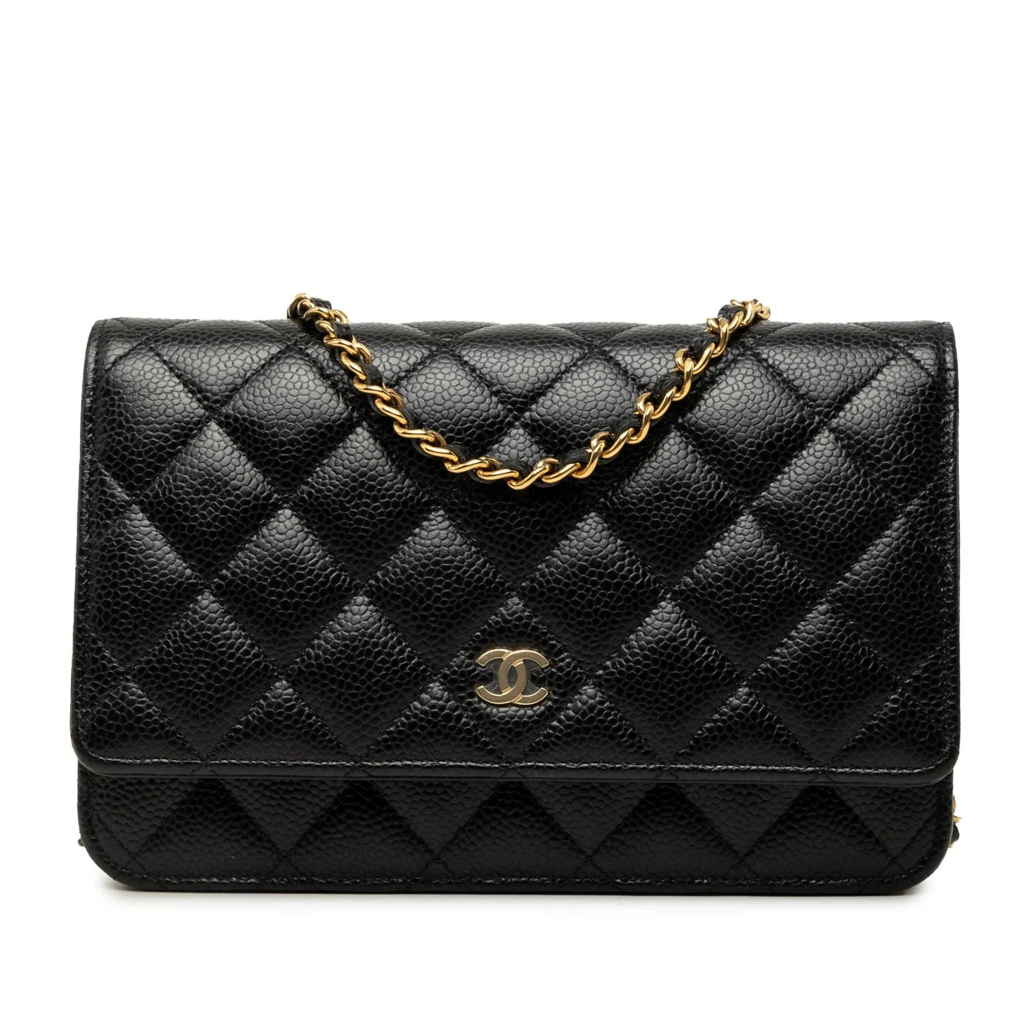 Wallet On Chain leather crossbody bag