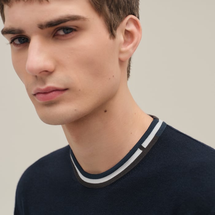 Marine "Rayures & Twist" Crewneck Sweater