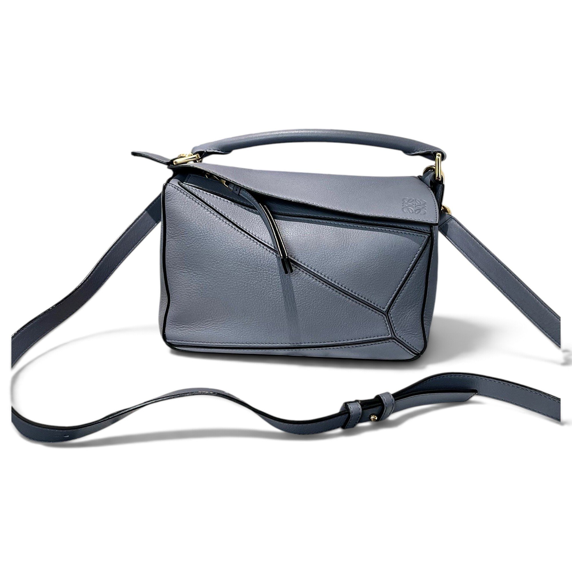 Puzzle leather handbag