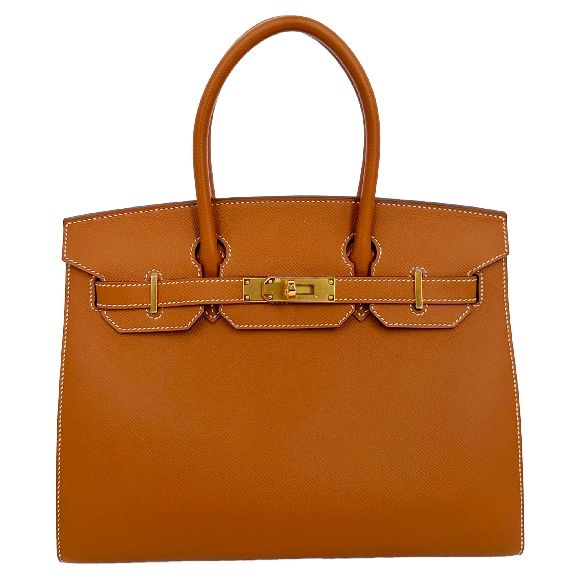 Hermes Birkin 30 Handbag Gold Togo Leather 2009