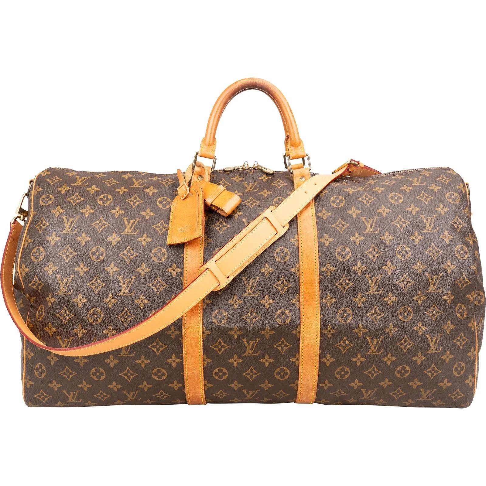 Keepall leather travel bag