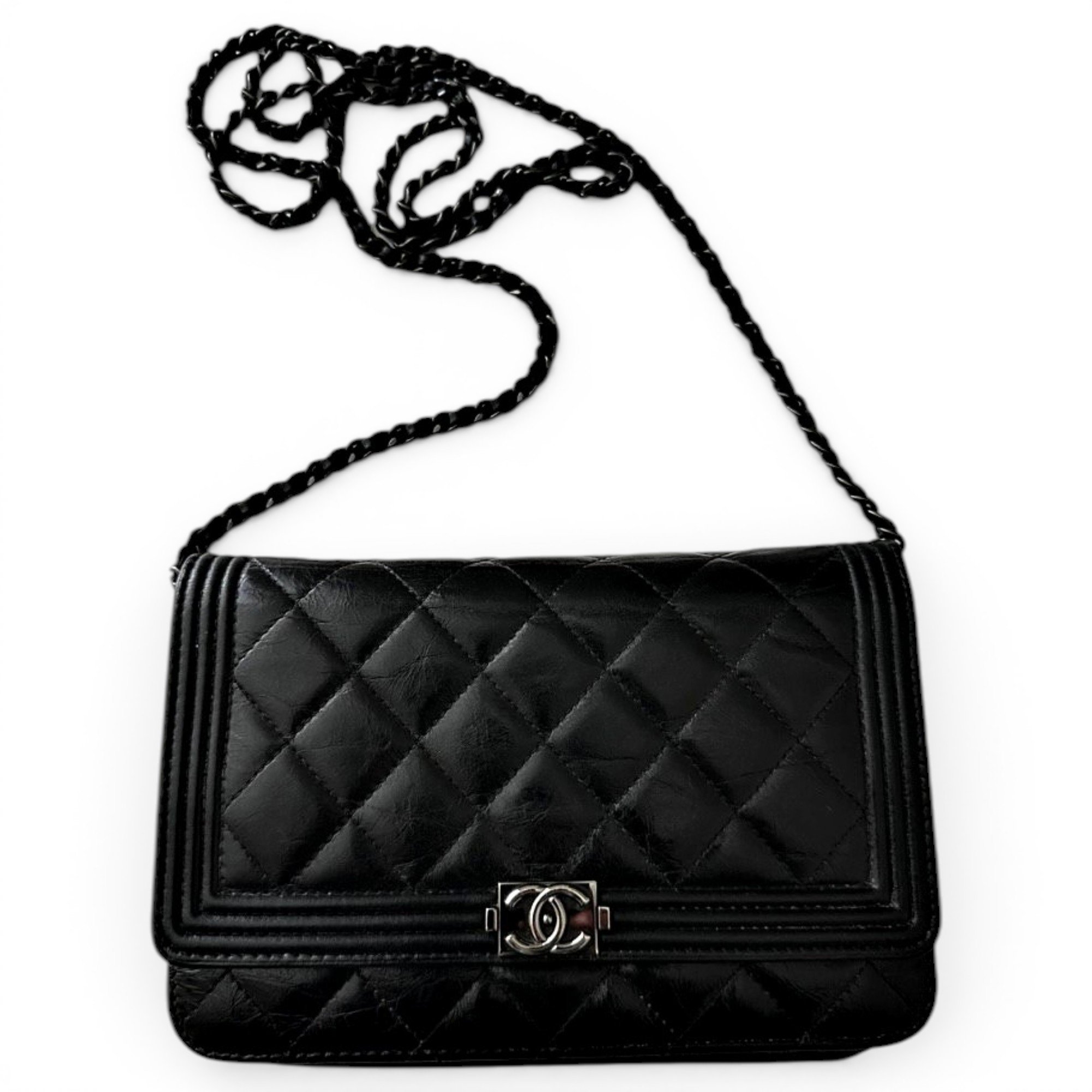 Chanel Wallet On Chain Boy Half Flap leather crossbody bag