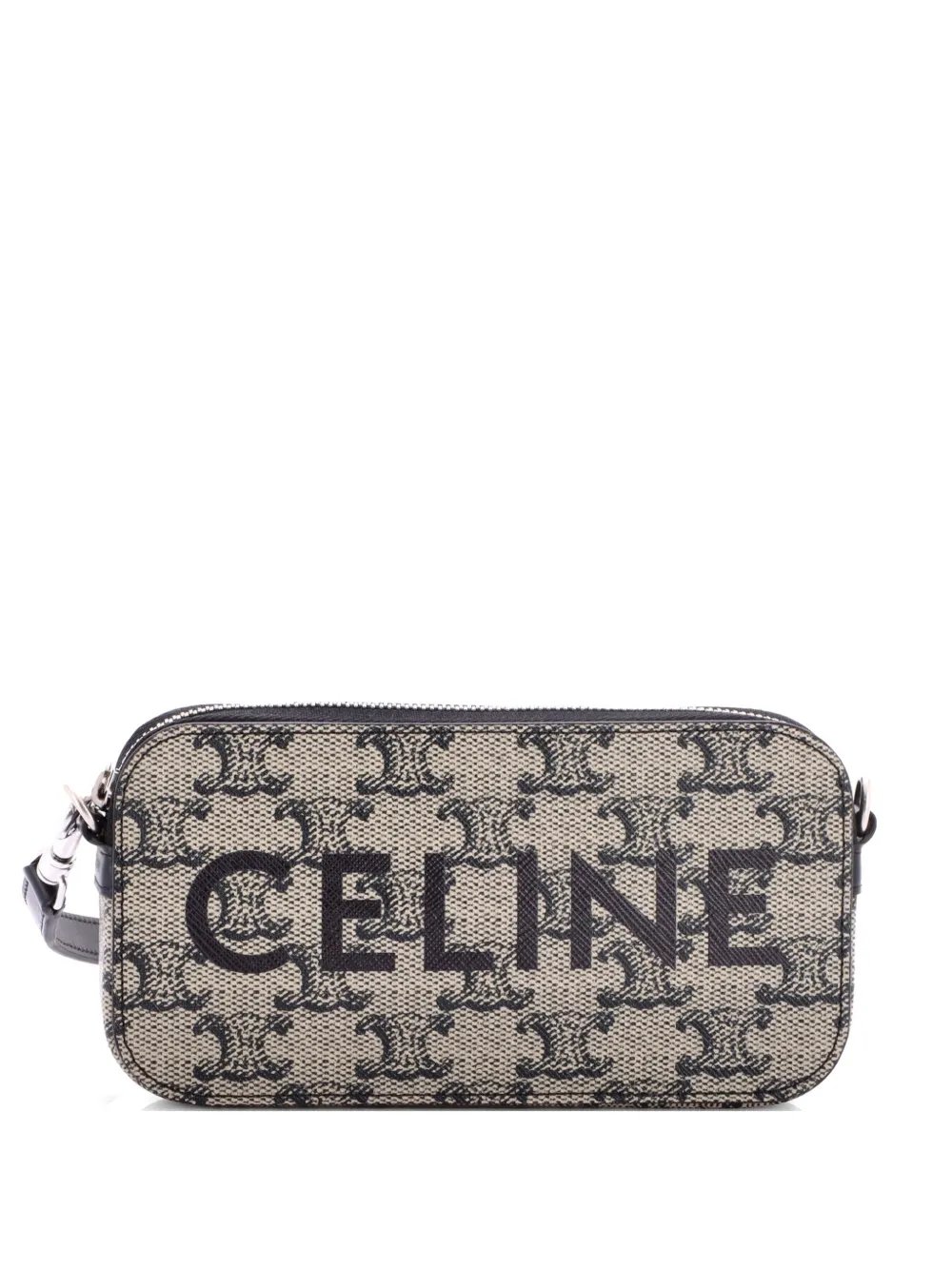 Horizontal Pouch Crossbody Bag Logo Triomphe Coated Canvas shoulder bag