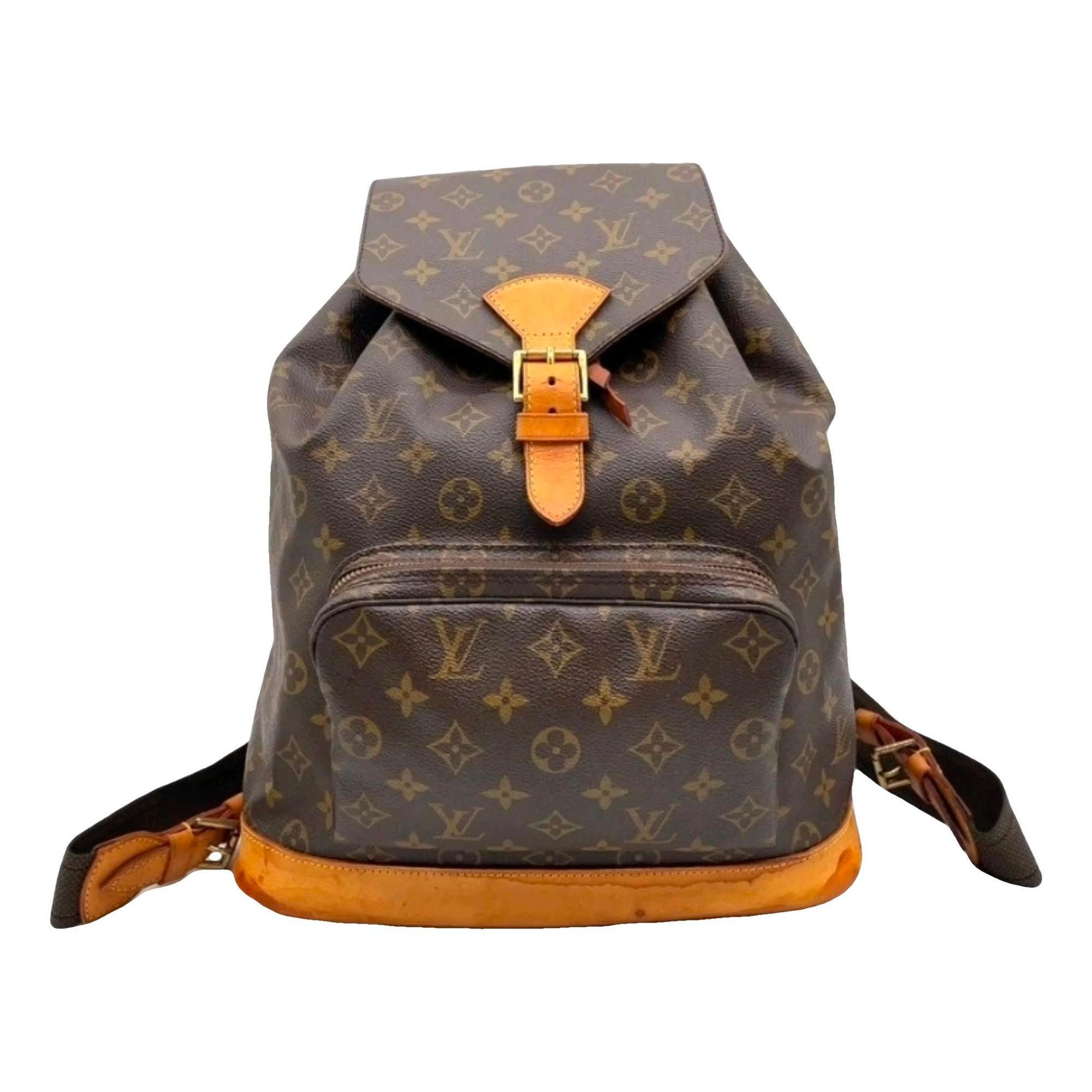 Montsouris Vintage leather backpack