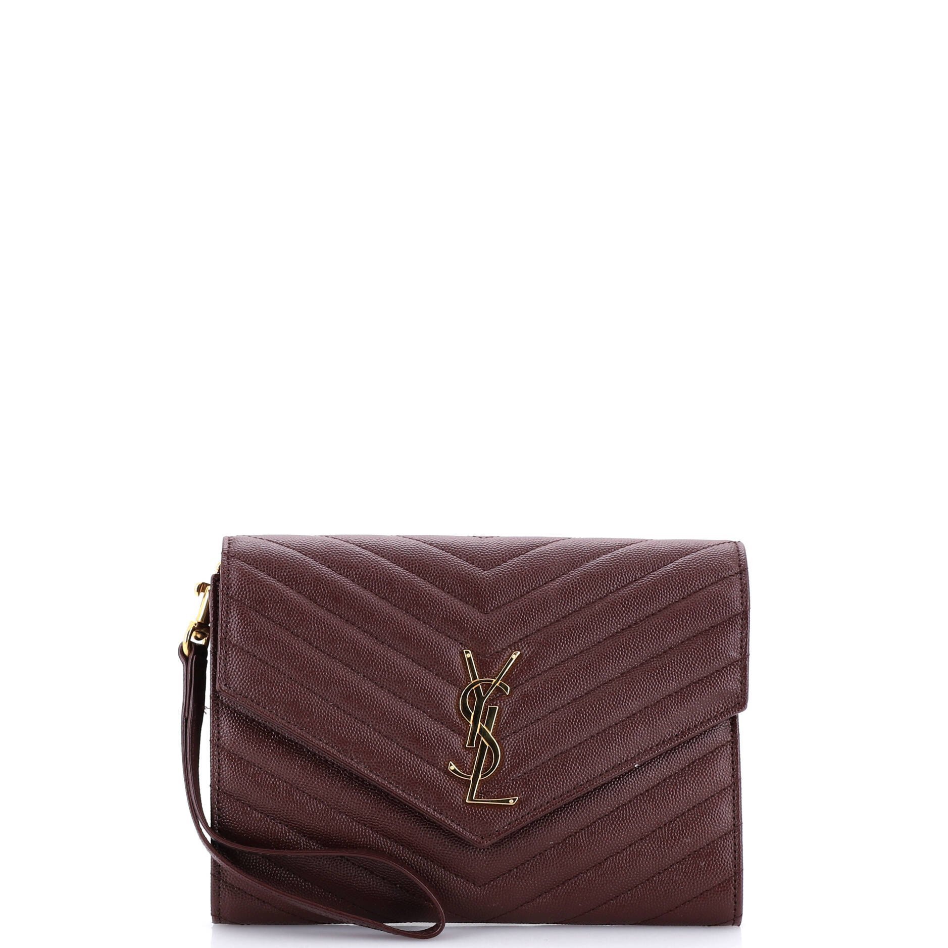 Leather clutch bag
