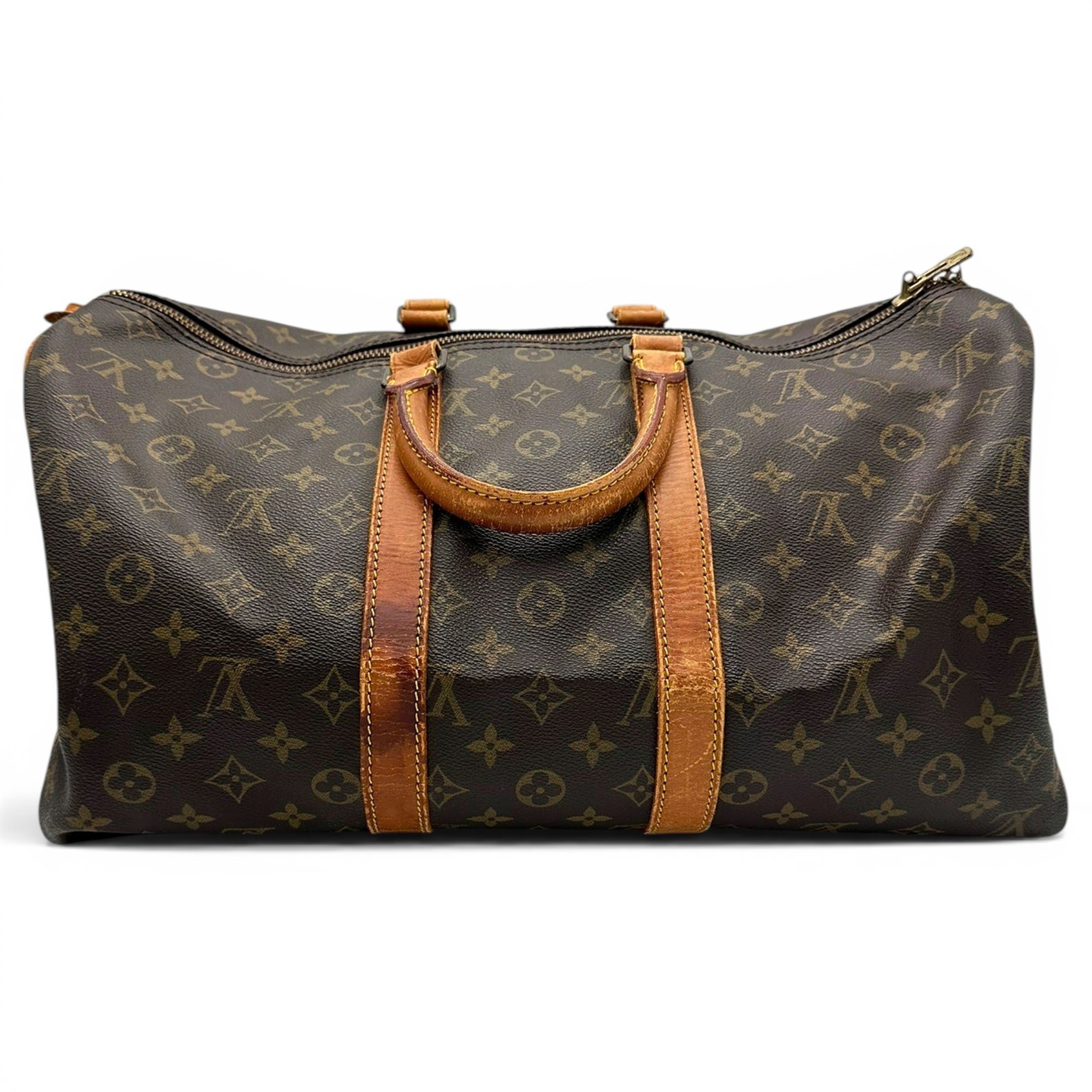 Keepall leather travel bag