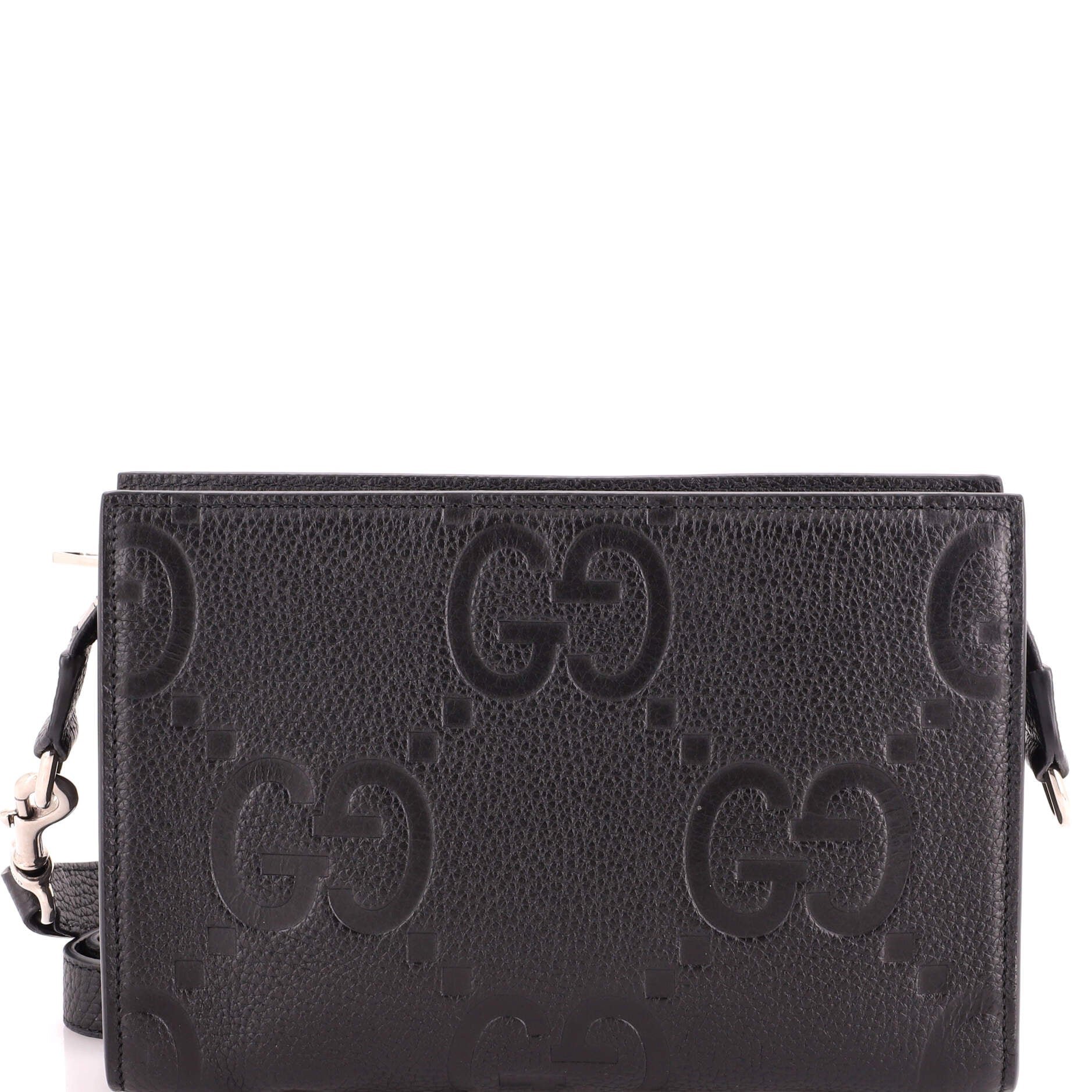 Zip Crossbody Bag Jumbo GG Embossed Leather