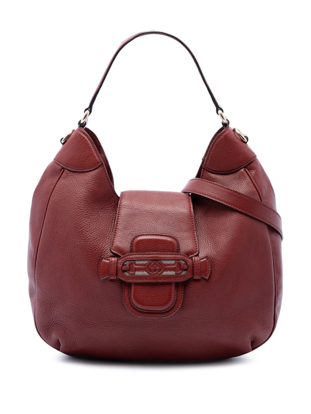 2016-2026 Grained Calfskin Dressage Hobo satchel