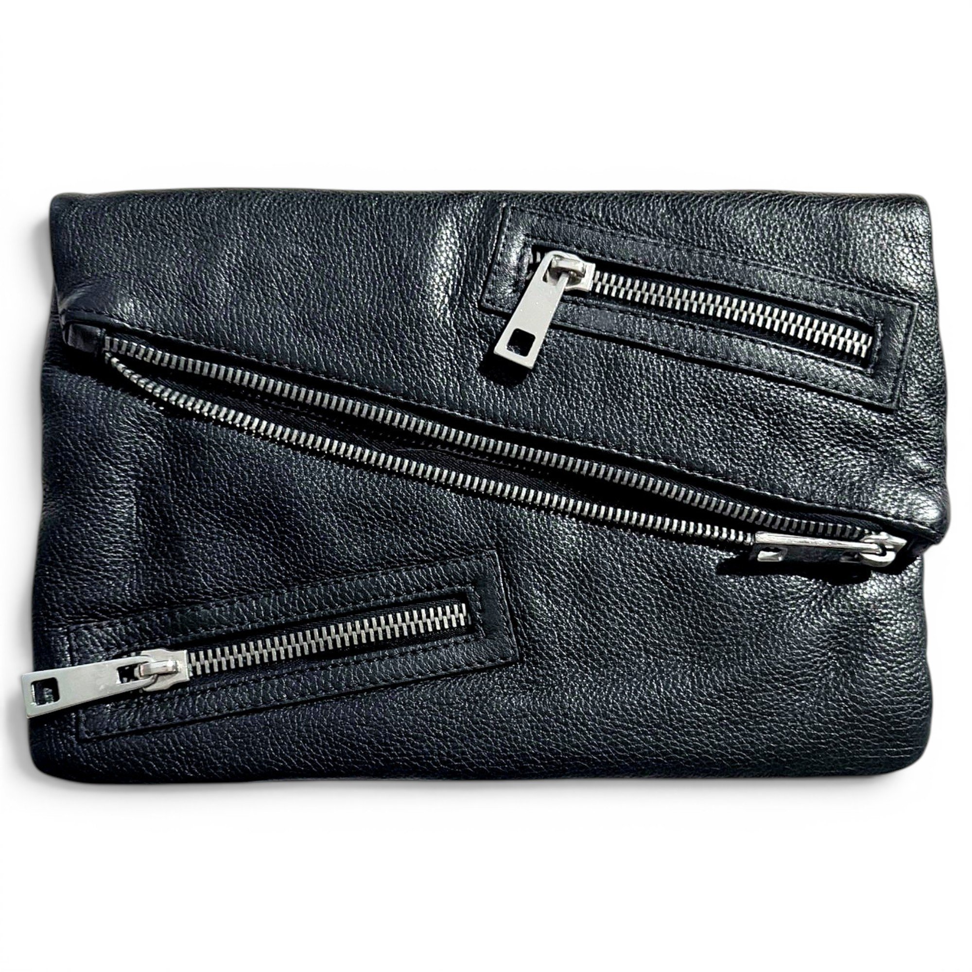 Leather clutch bag