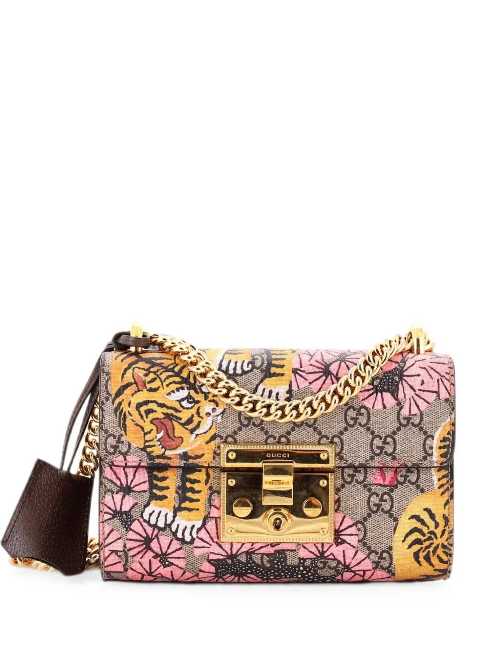 Padlock Bengal Print GG Coated Canvas Small shoulder bag
