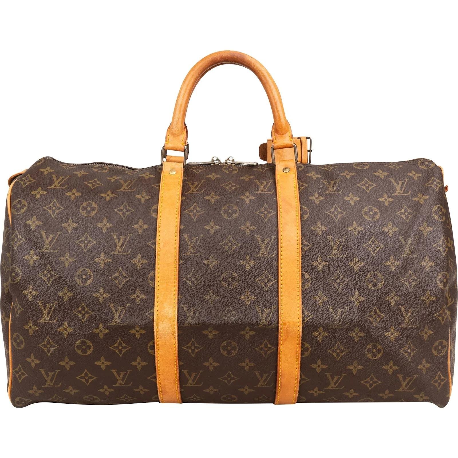 Keepall leather travel bag